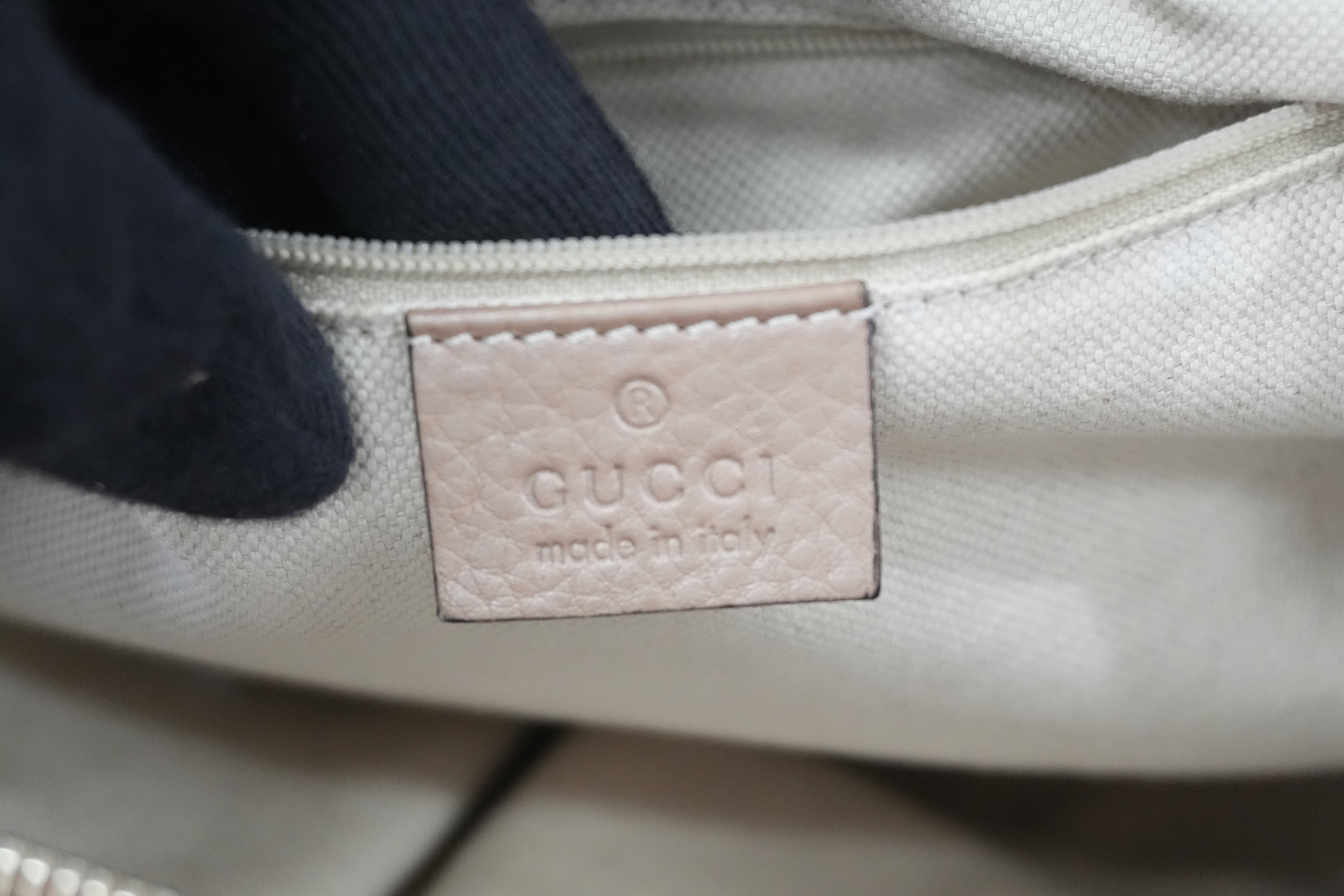 Pre-owned Gucci Leather Metallic Shoulder Bag Bronze