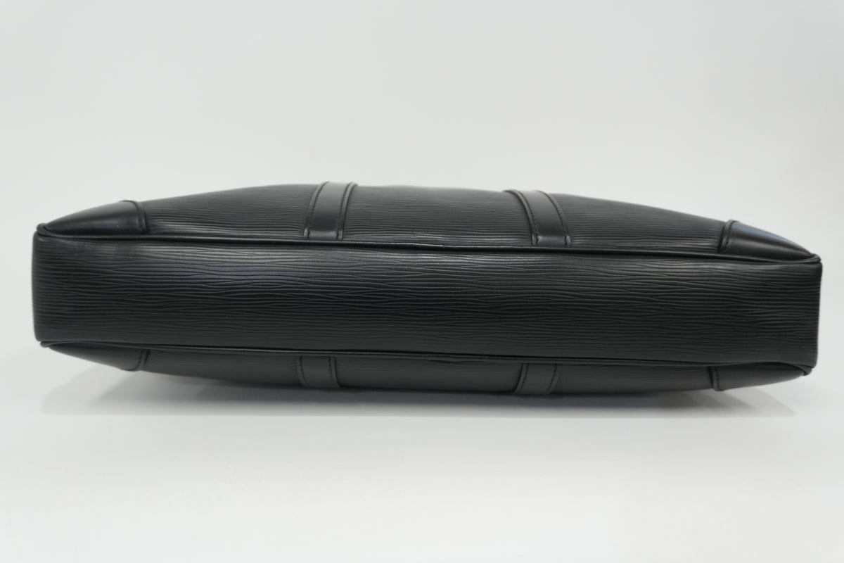 Pre-Owned Louis Vuitton Epi Porte Documents Briefcase Black
