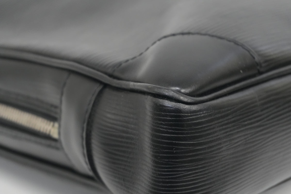 Pre-Owned Louis Vuitton Epi Porte Documents Briefcase Black
