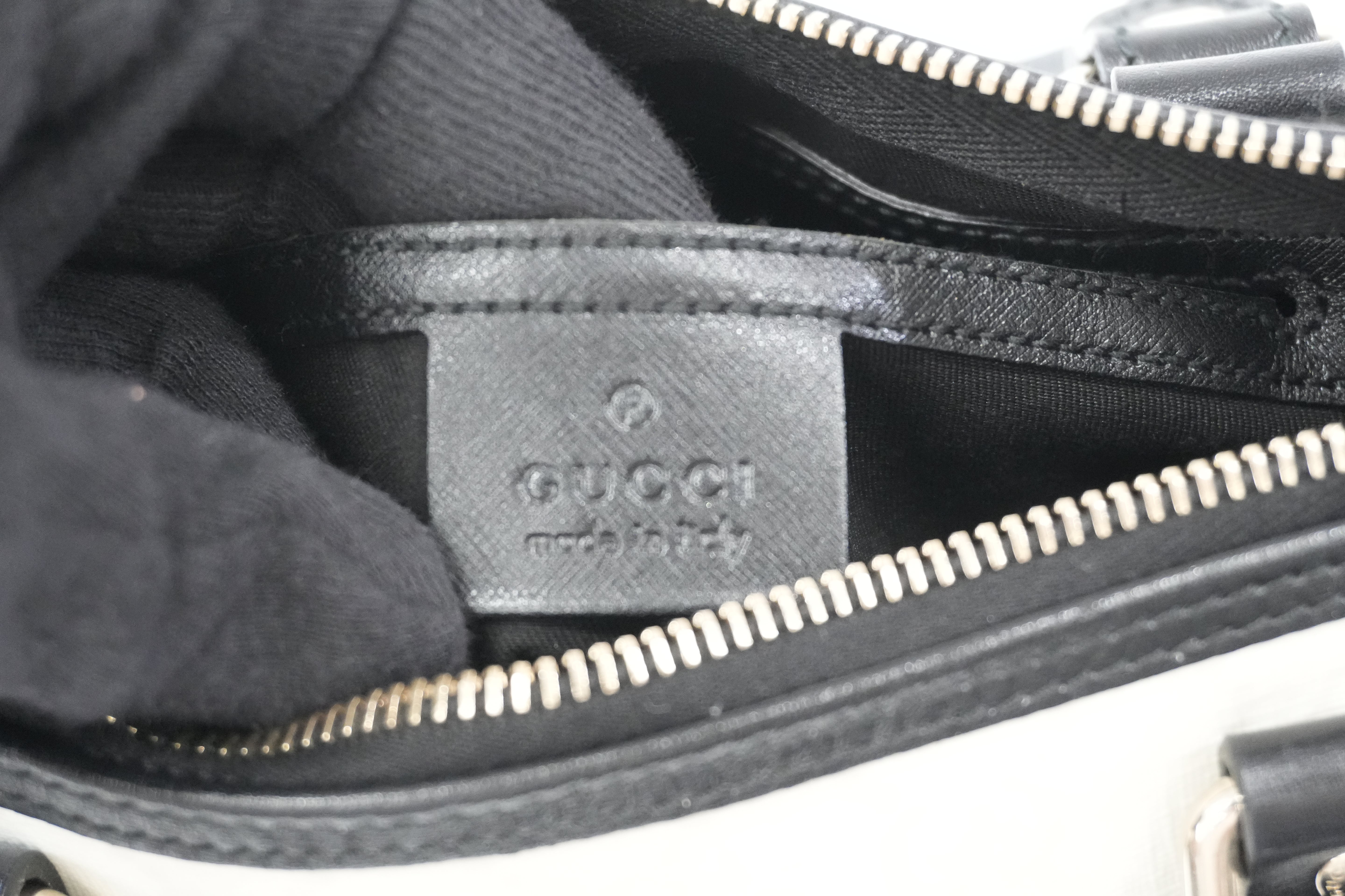 Pre-owned Gucci Canvas GG Supreme Boston Handbag White