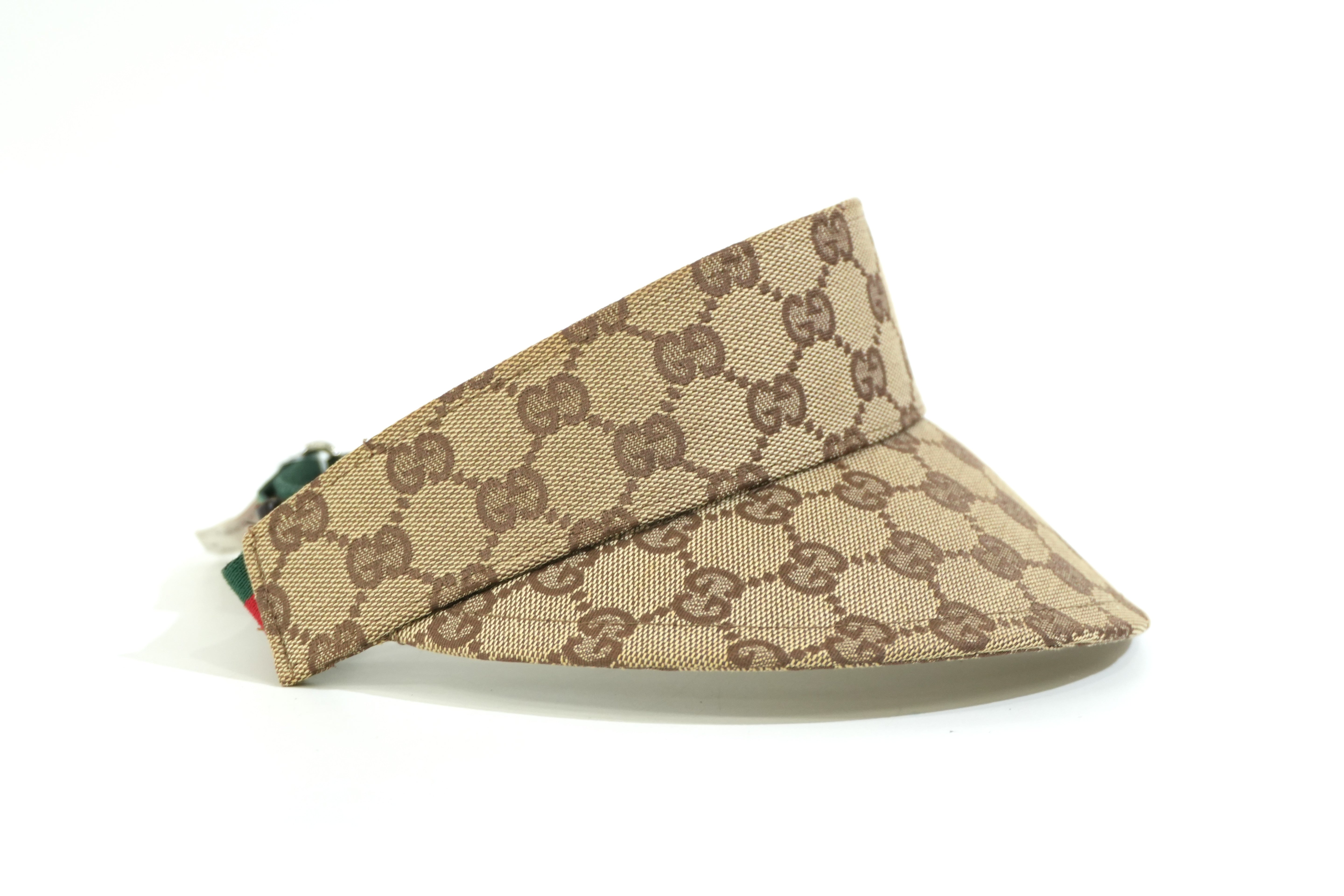 Pre-owned Gucci Guccisima Visor Brown