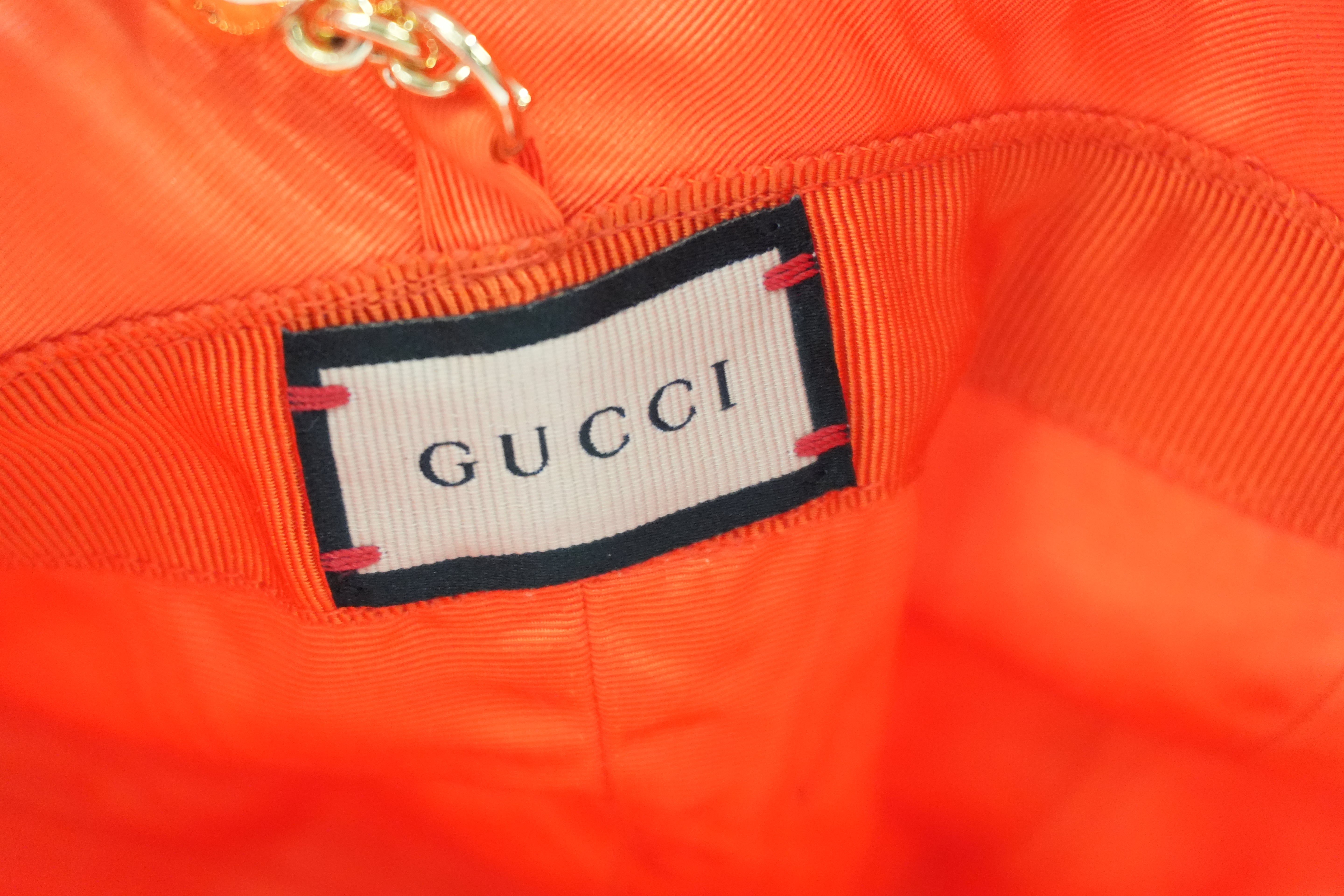 Pre-owned Gucci Bucket Hat Orange