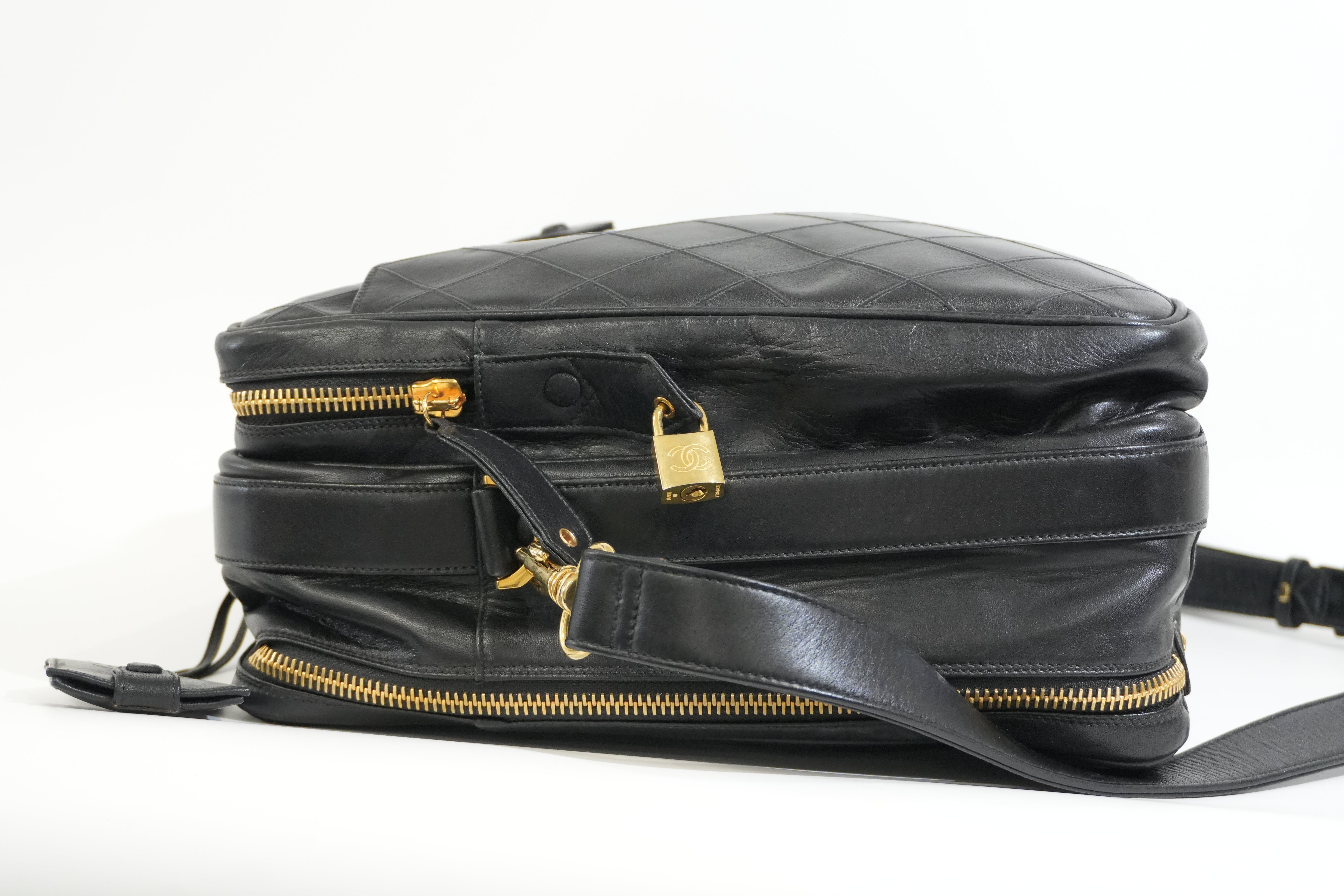 Pre-owned Chanel Two Way Business Briefcase Shoulder Bag Black