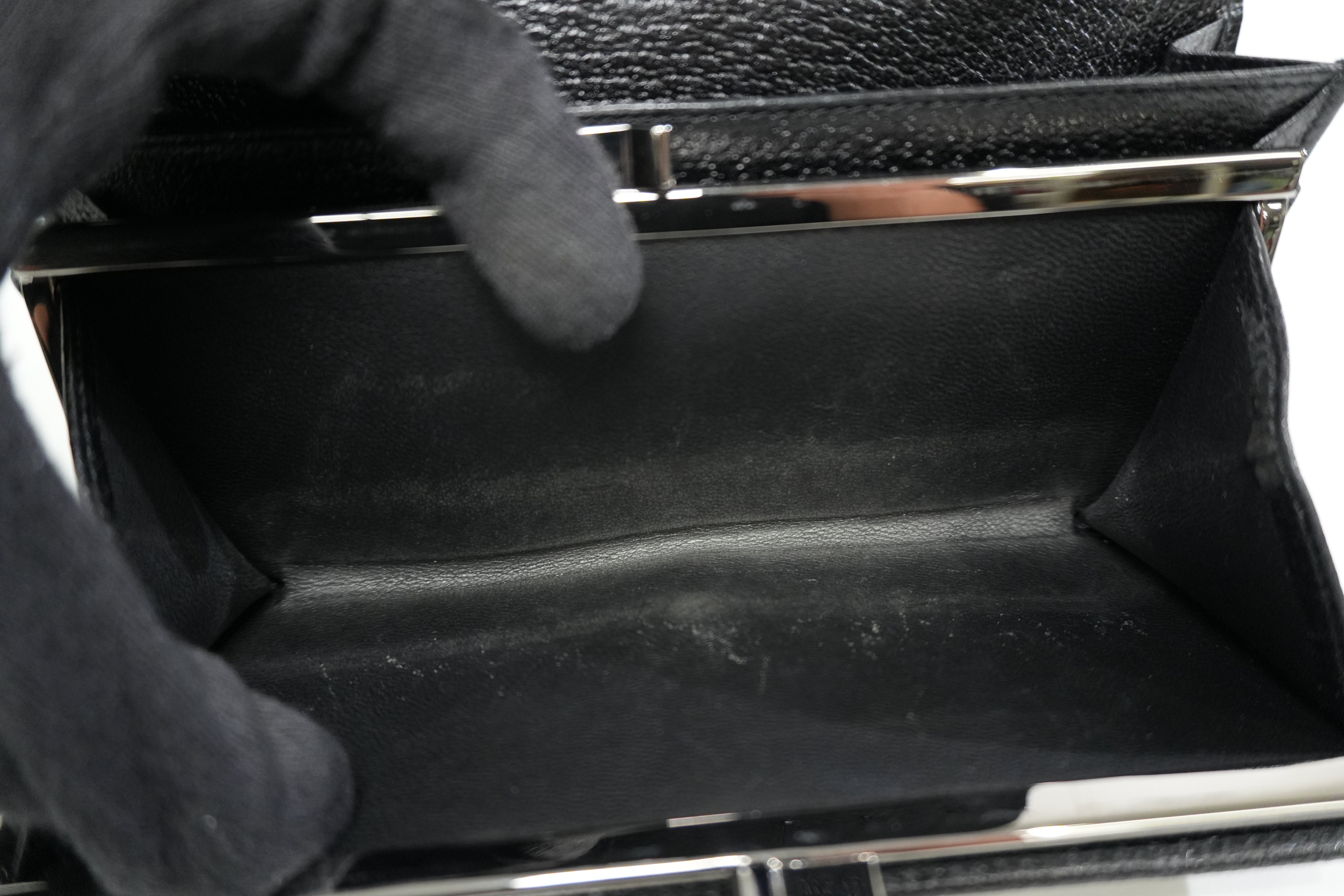 Pre-owned Gucci Canvas Long Wallet Black