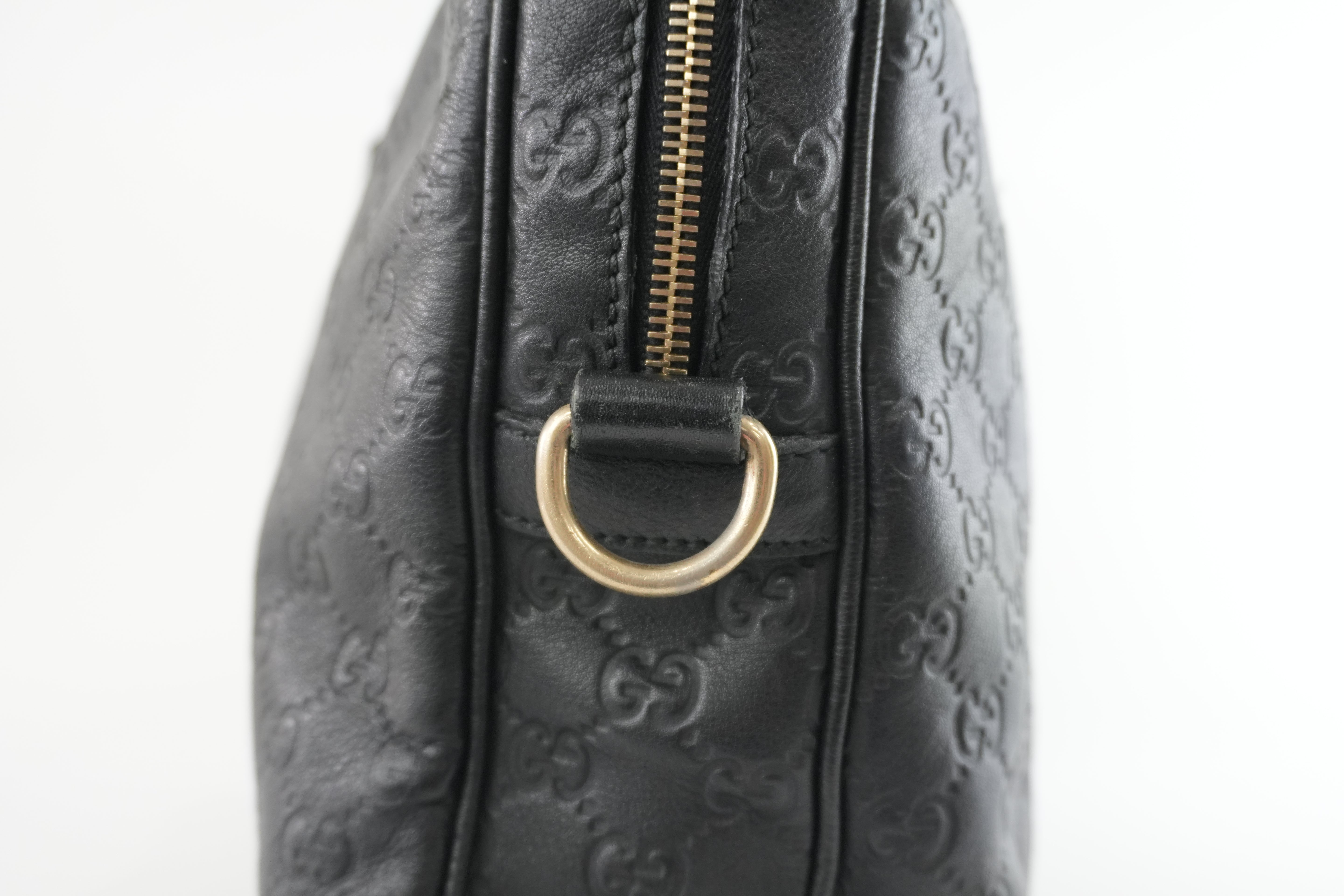 Gucci Guccisima Briefcase Black Leather Used