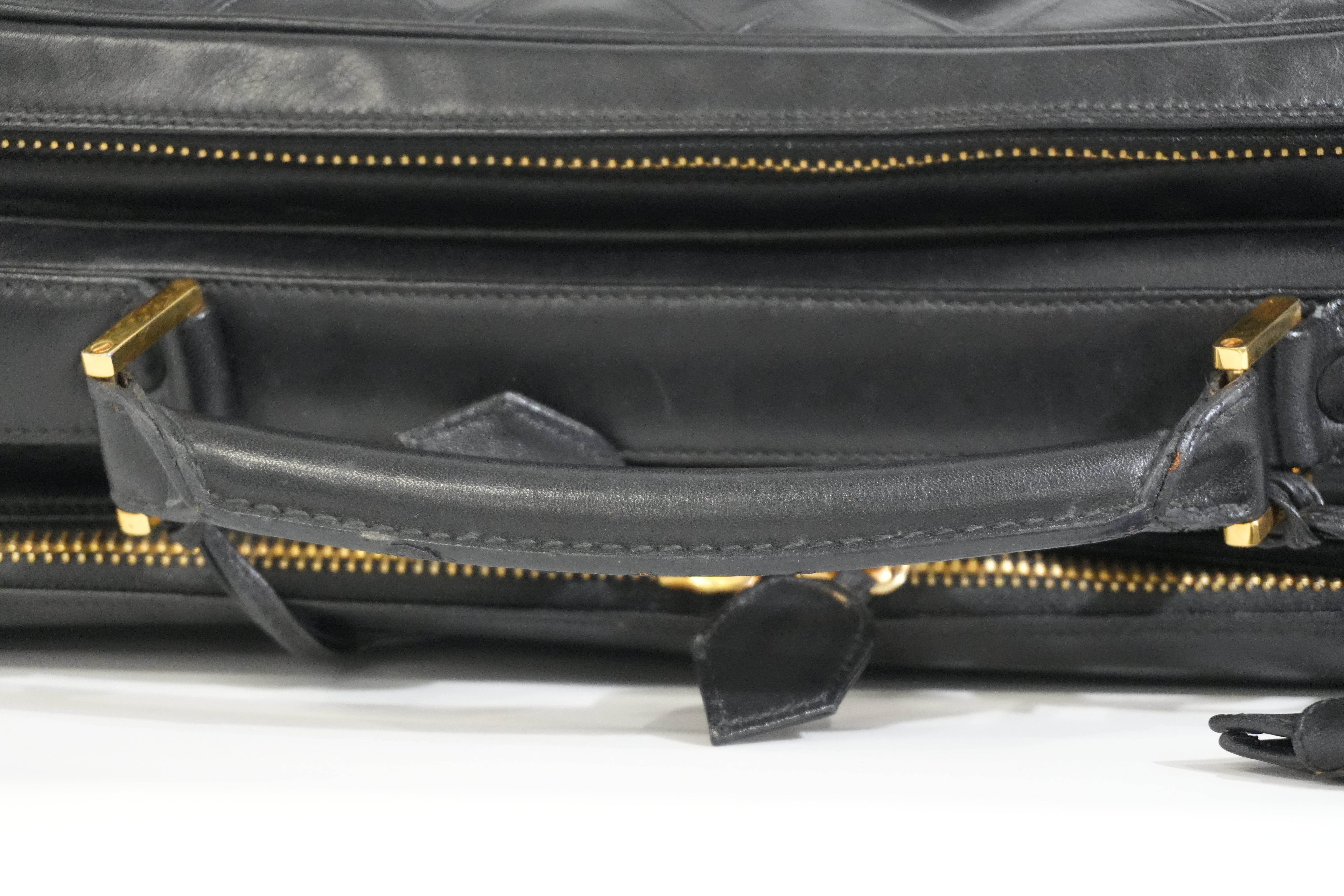 Pre-owned Chanel Two Way Business Briefcase Shoulder Bag Black
