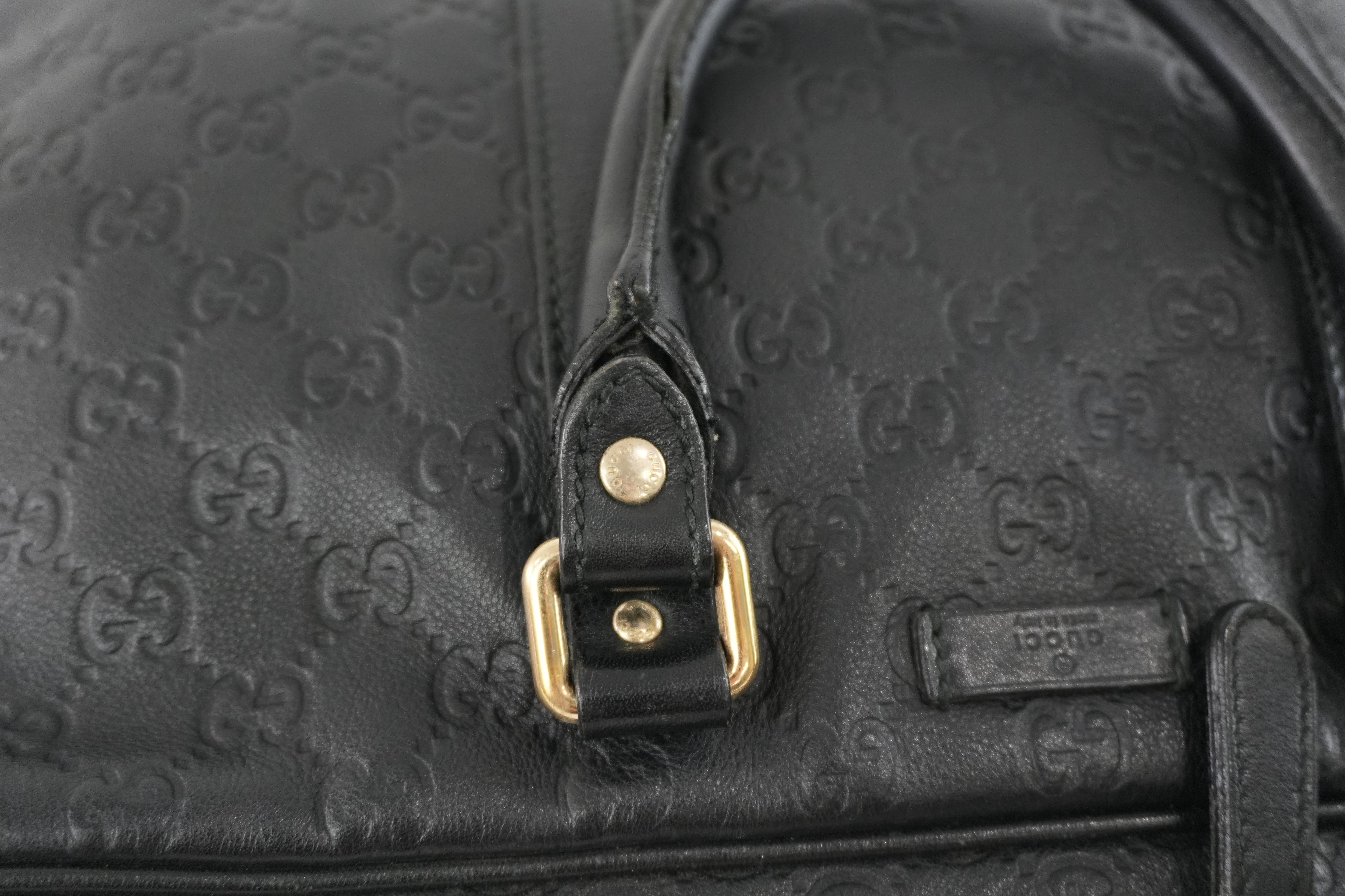 Gucci Guccisima Briefcase Black Leather Used