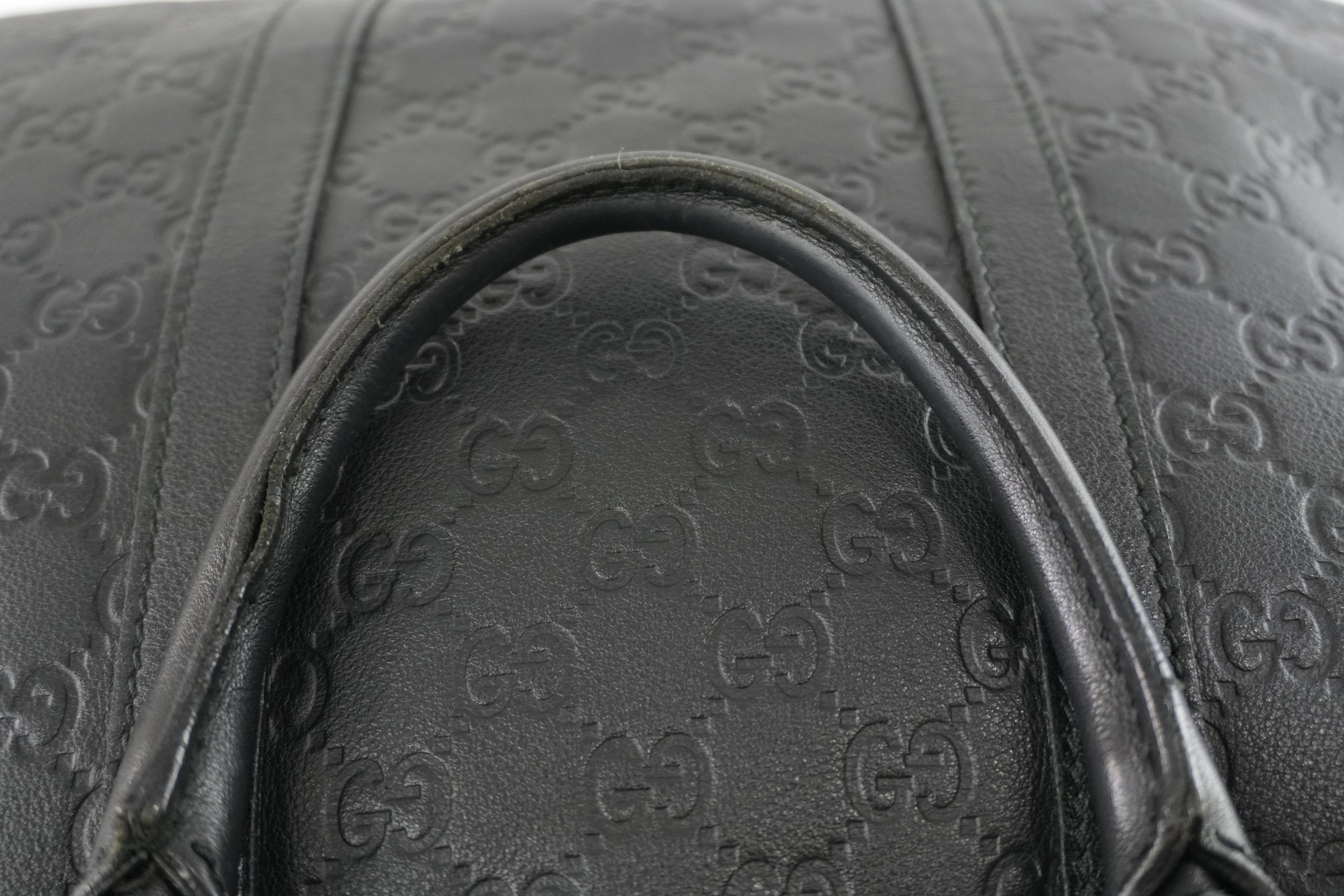 Gucci Guccisima Briefcase Black Leather Used