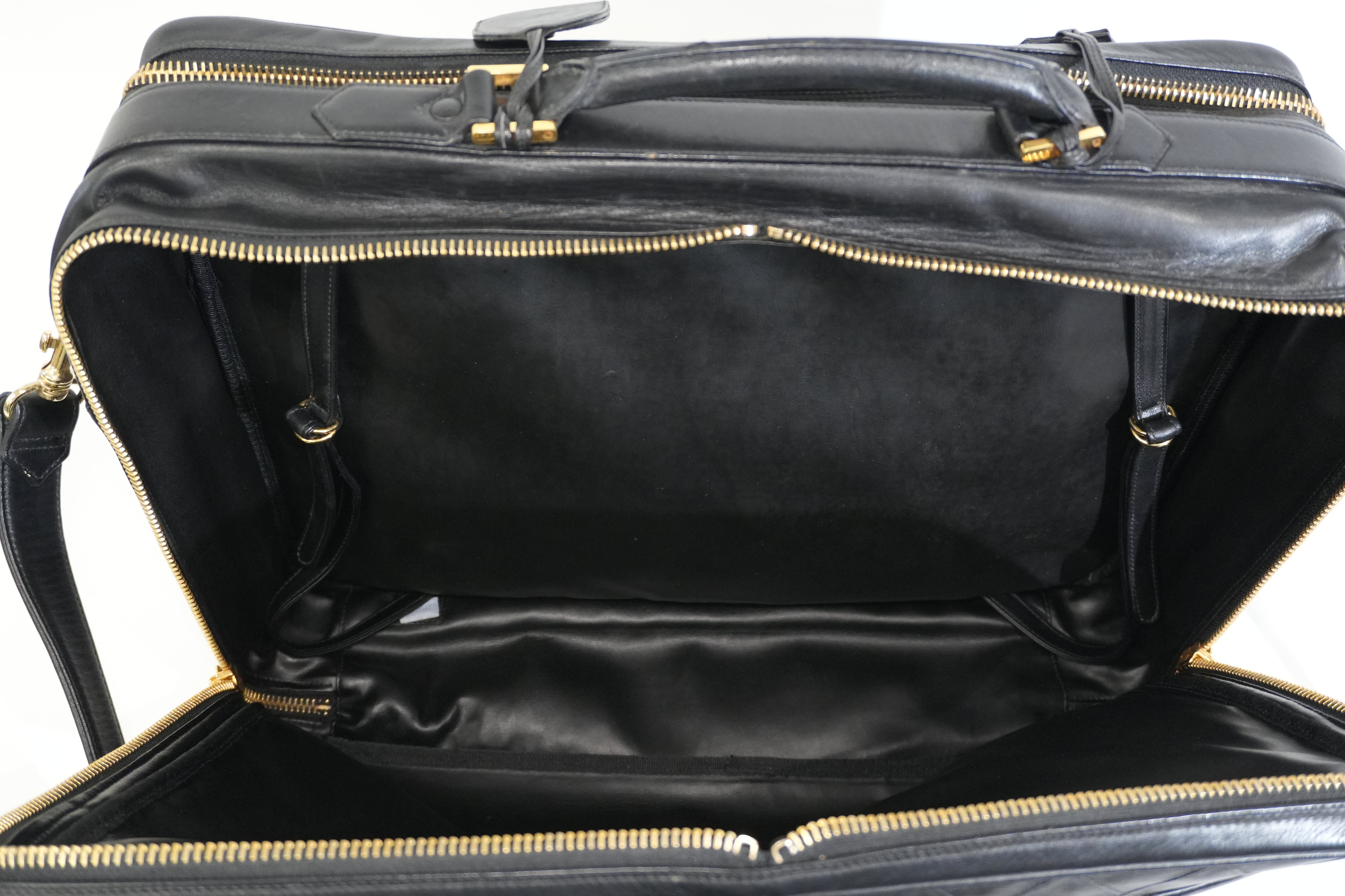 Pre-owned Chanel Two Way Business Briefcase Shoulder Bag Black