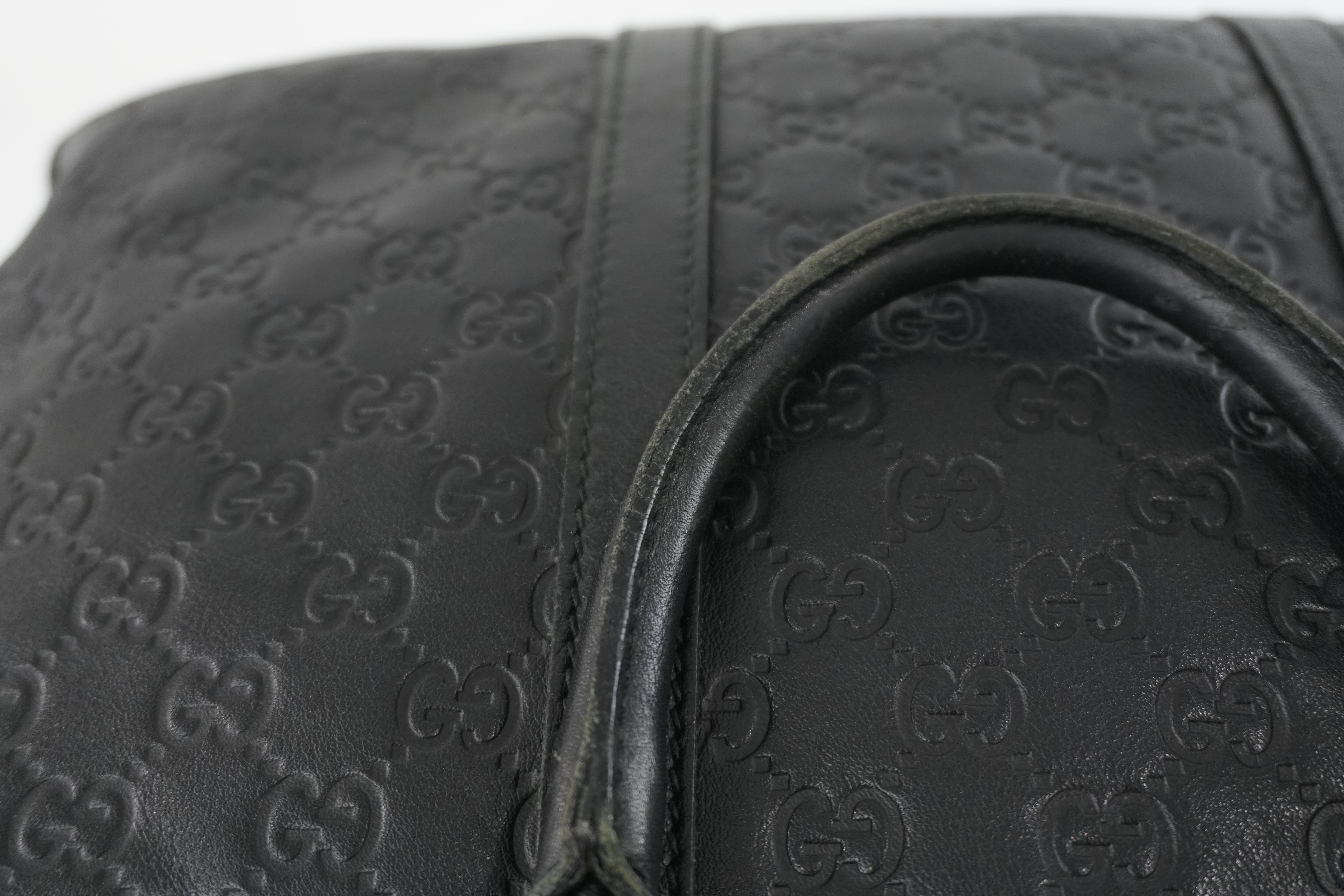 Gucci Guccisima Briefcase Black Leather Used