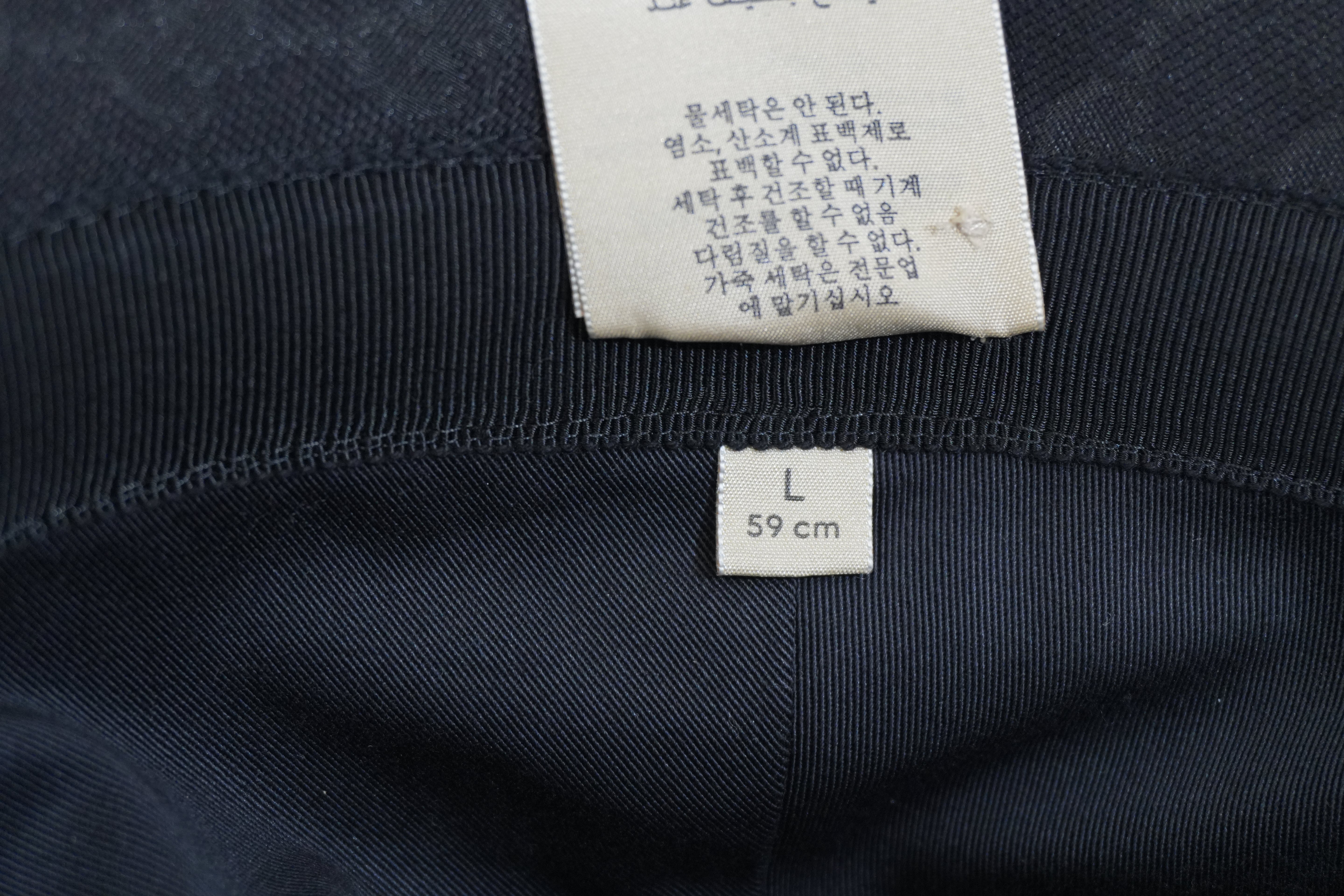 Pre-owned Gucci Guccisima Bucket Hat L Size Black