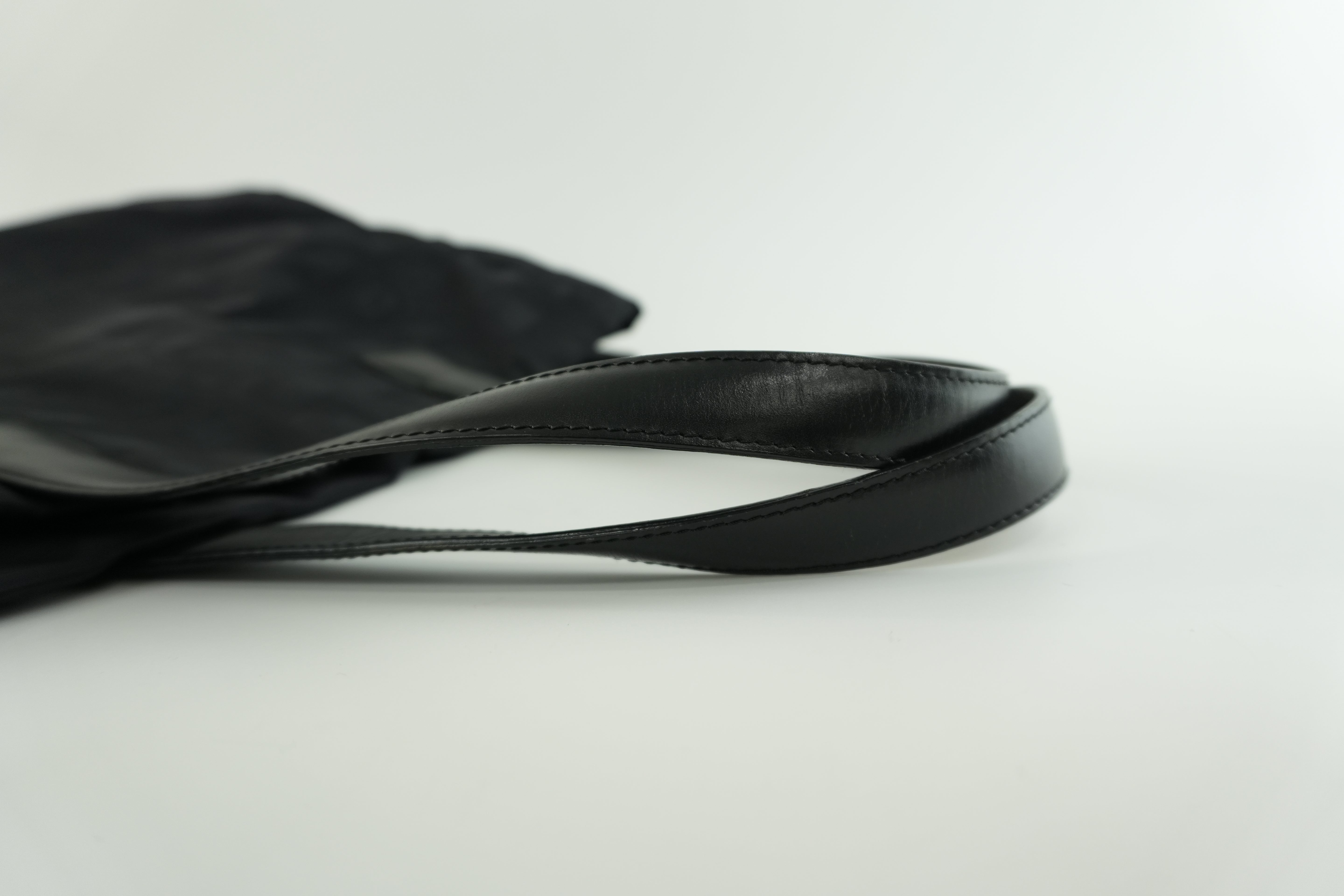 Chanel New Travel Line Tote Bag Black Nylon Used