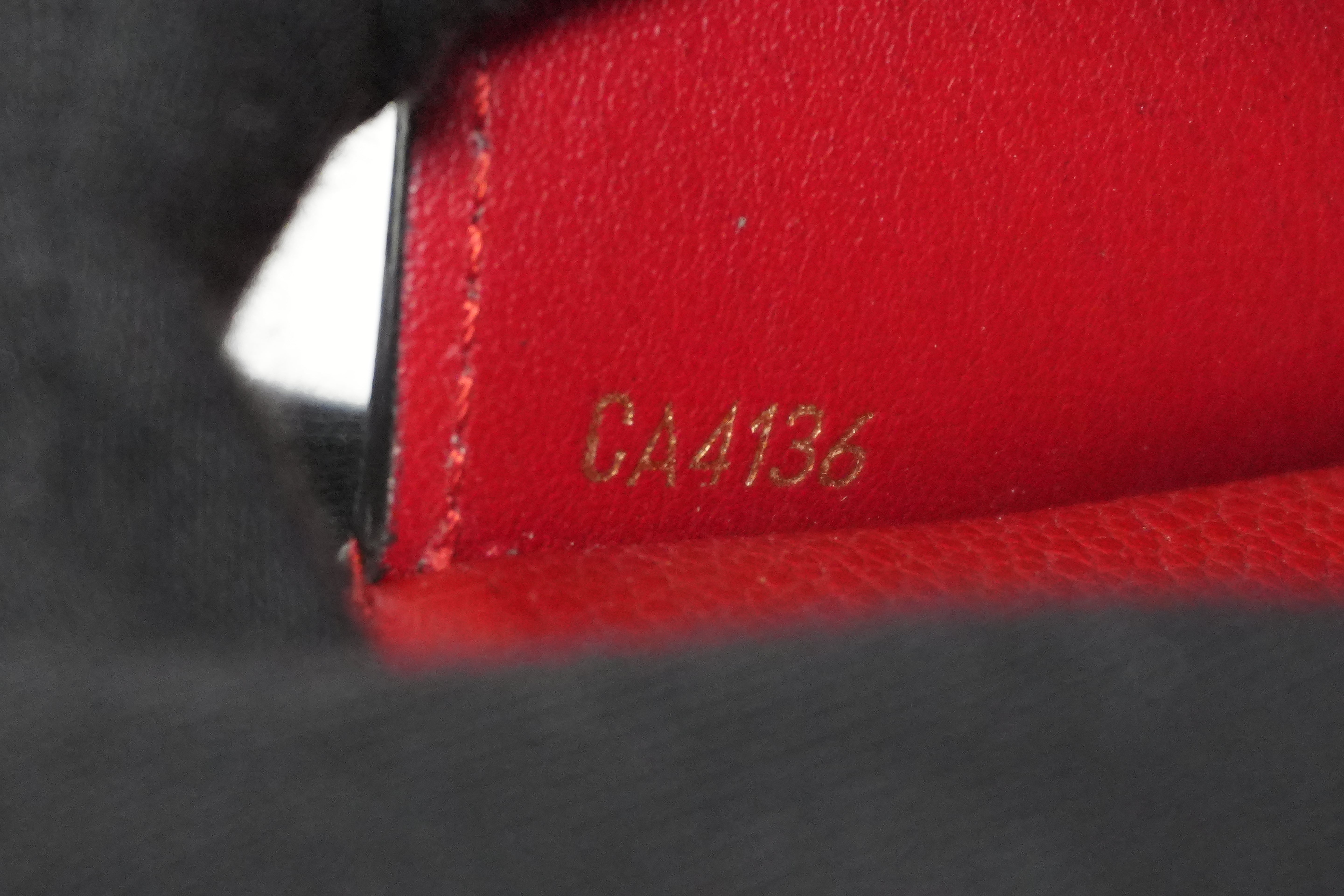 Pre-owned Louis Vuitton Monogram Pallas Compact Wallet Red