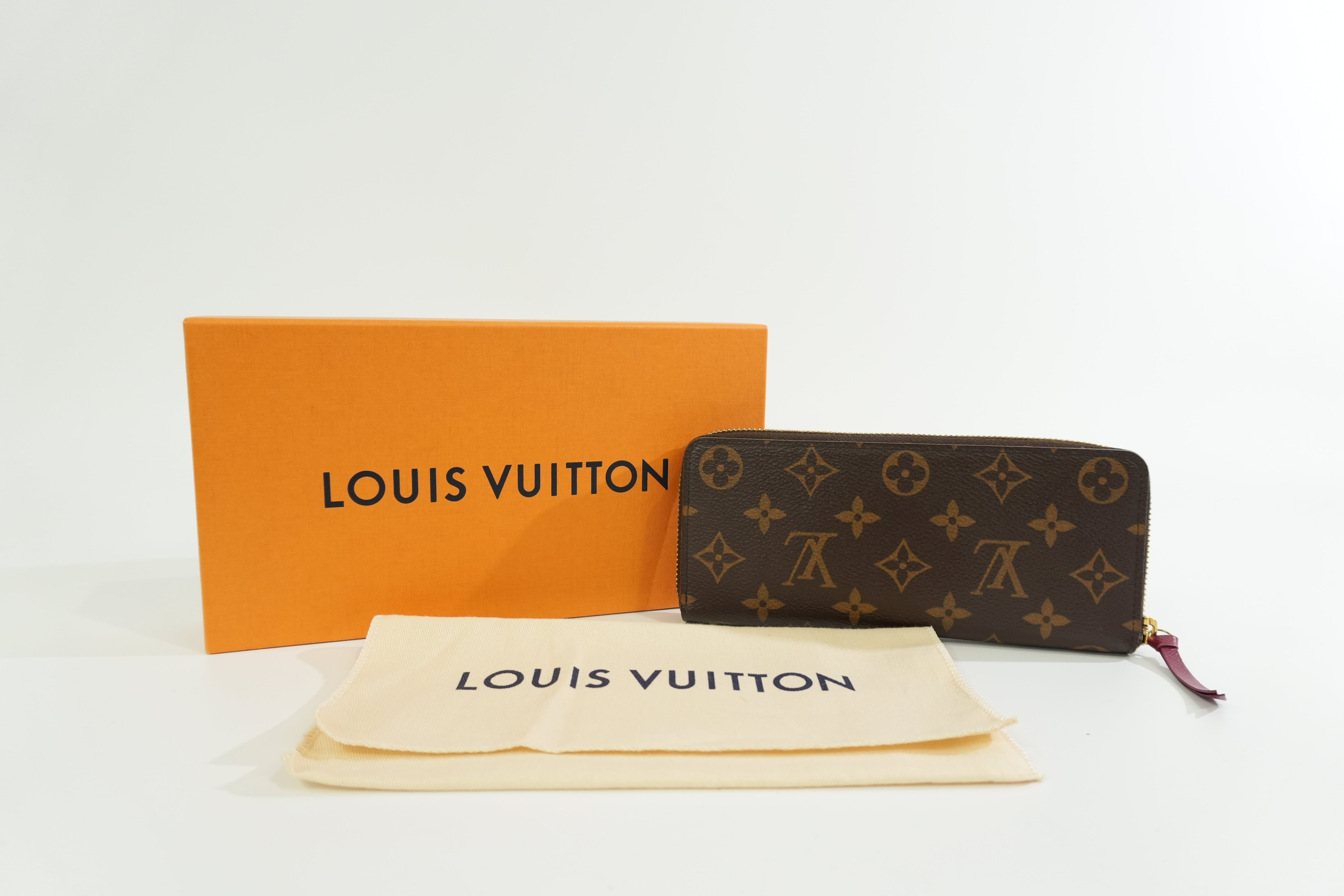 Pre-owned Louis Vuitton Monogram Clemence Wallet Purple