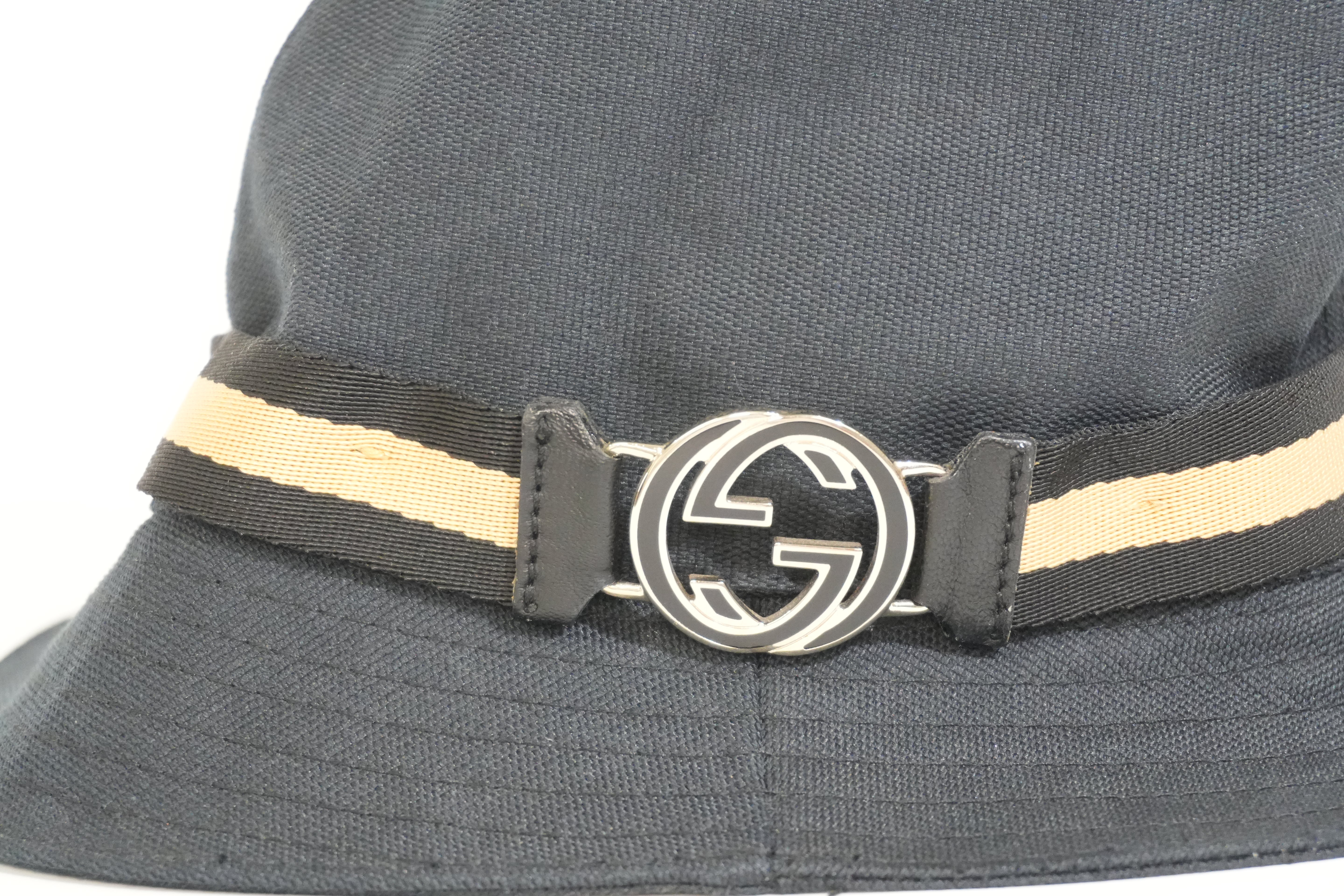 Pre-owned Gucci Vintage Bucket Hat Black