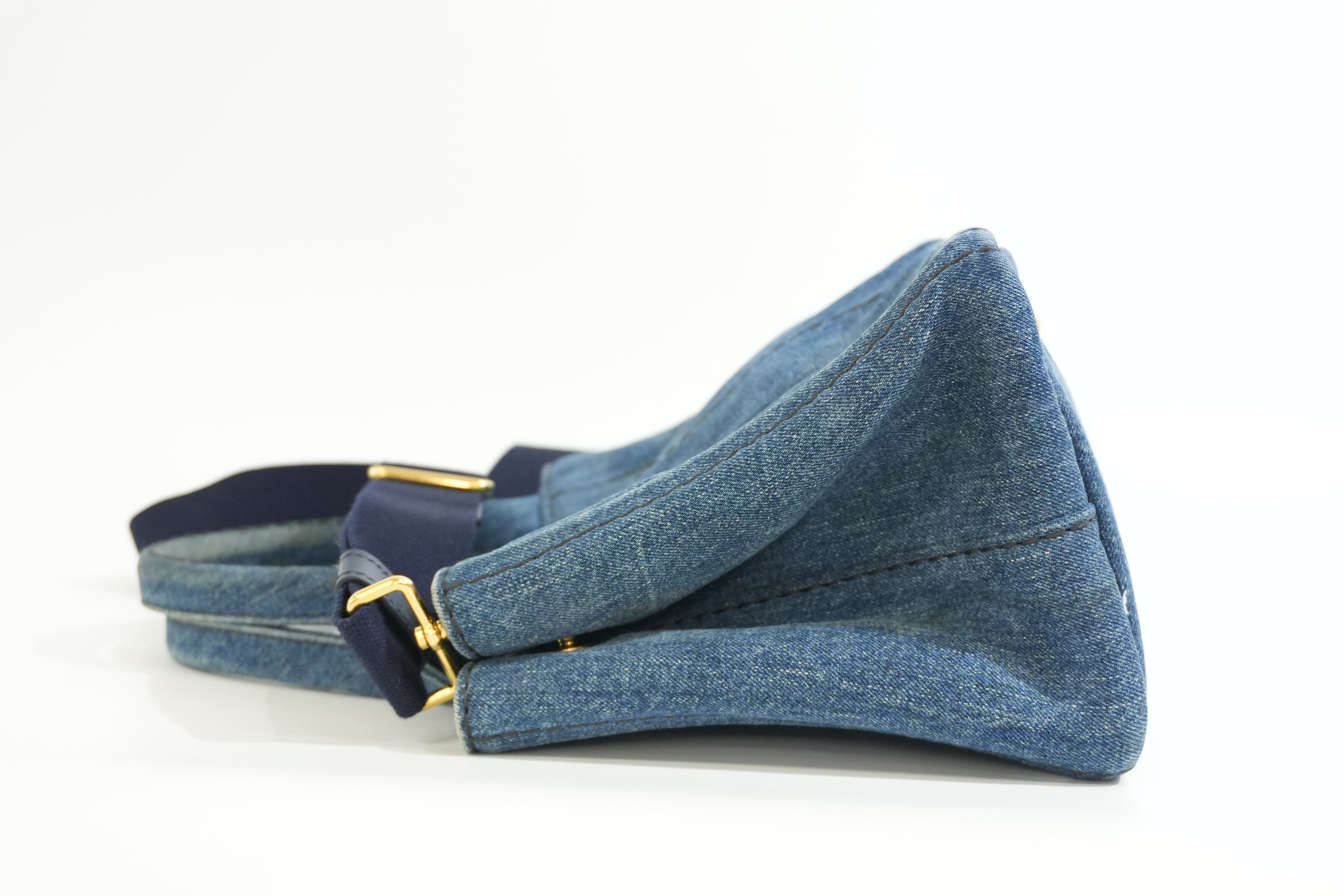 Pre-owned Prada Canapa Two Way Shoulder Bag/ Denim