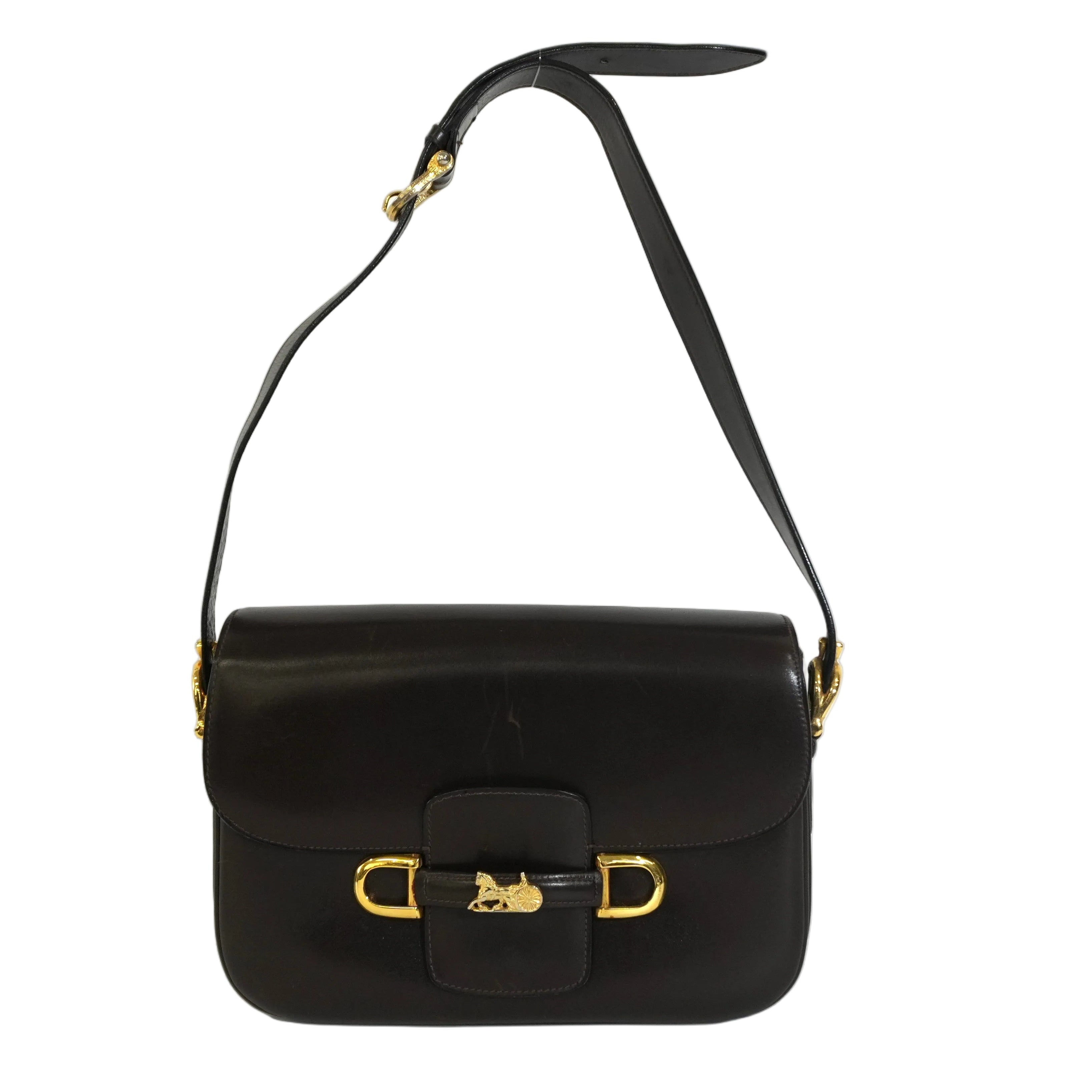 Pre-owned Celine Shoulder Bag Dark Brown