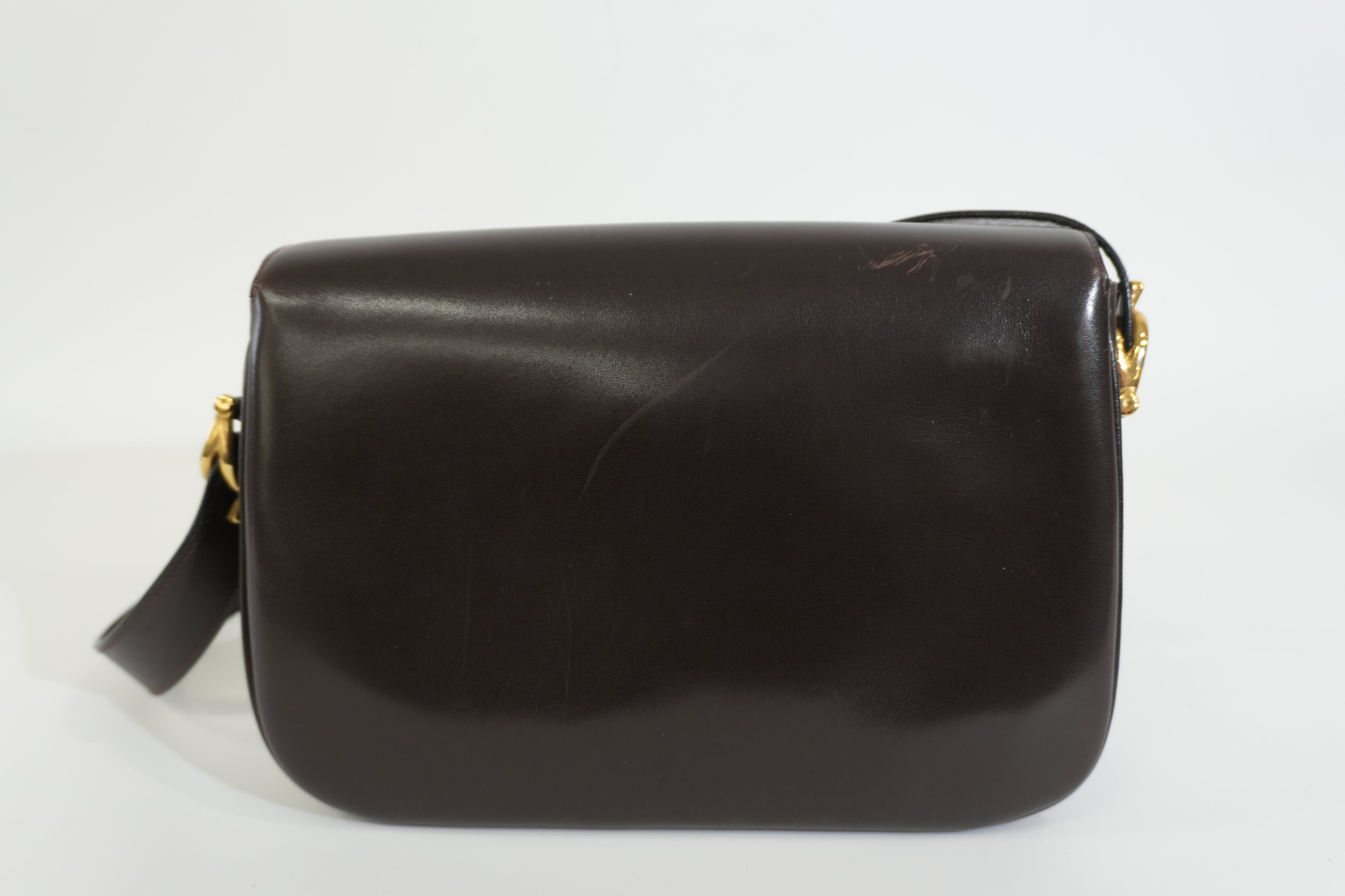 Pre-owned Celine Shoulder Bag Dark Brown