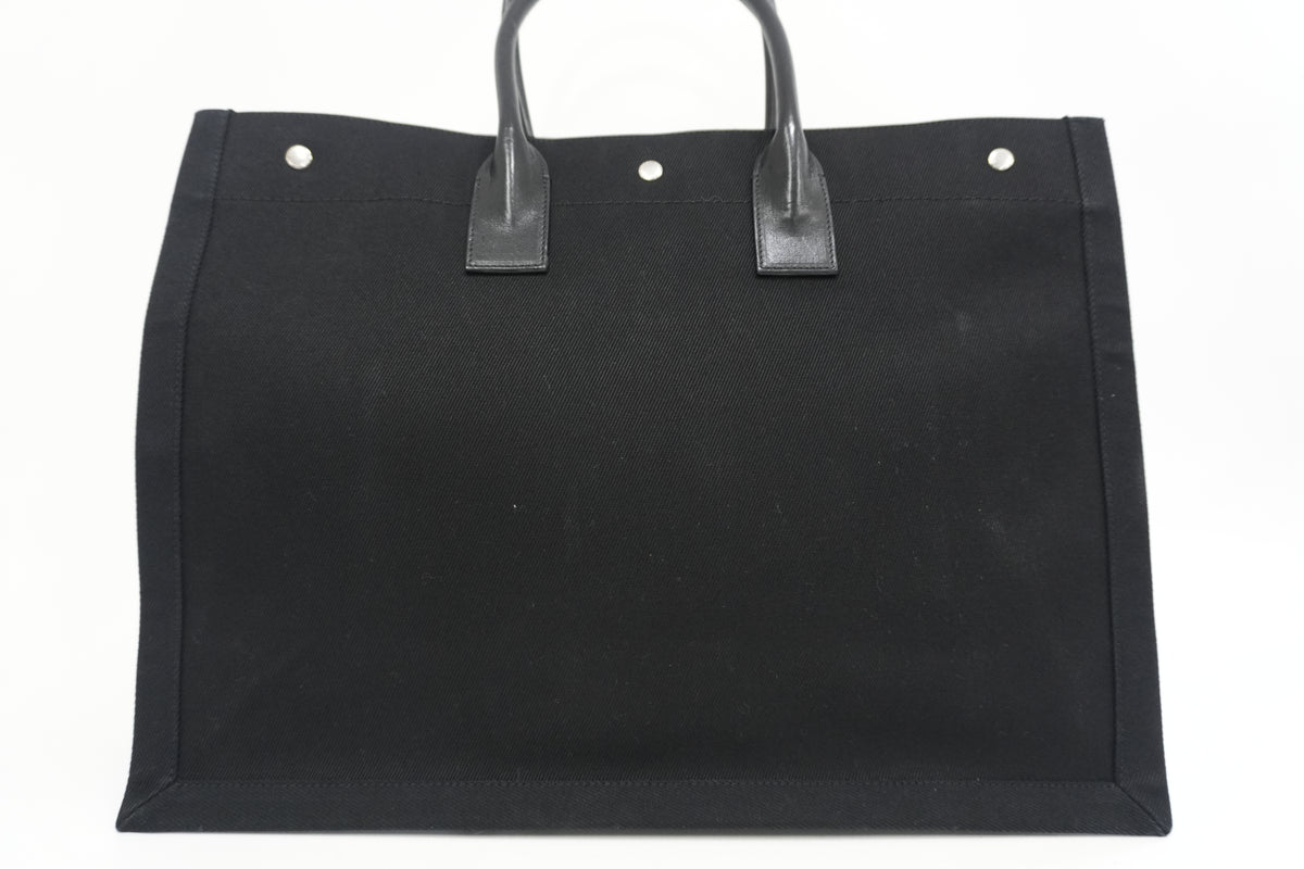 Pre-Owned Yves Saint Laurent Rive Gauche Tote Bag Black