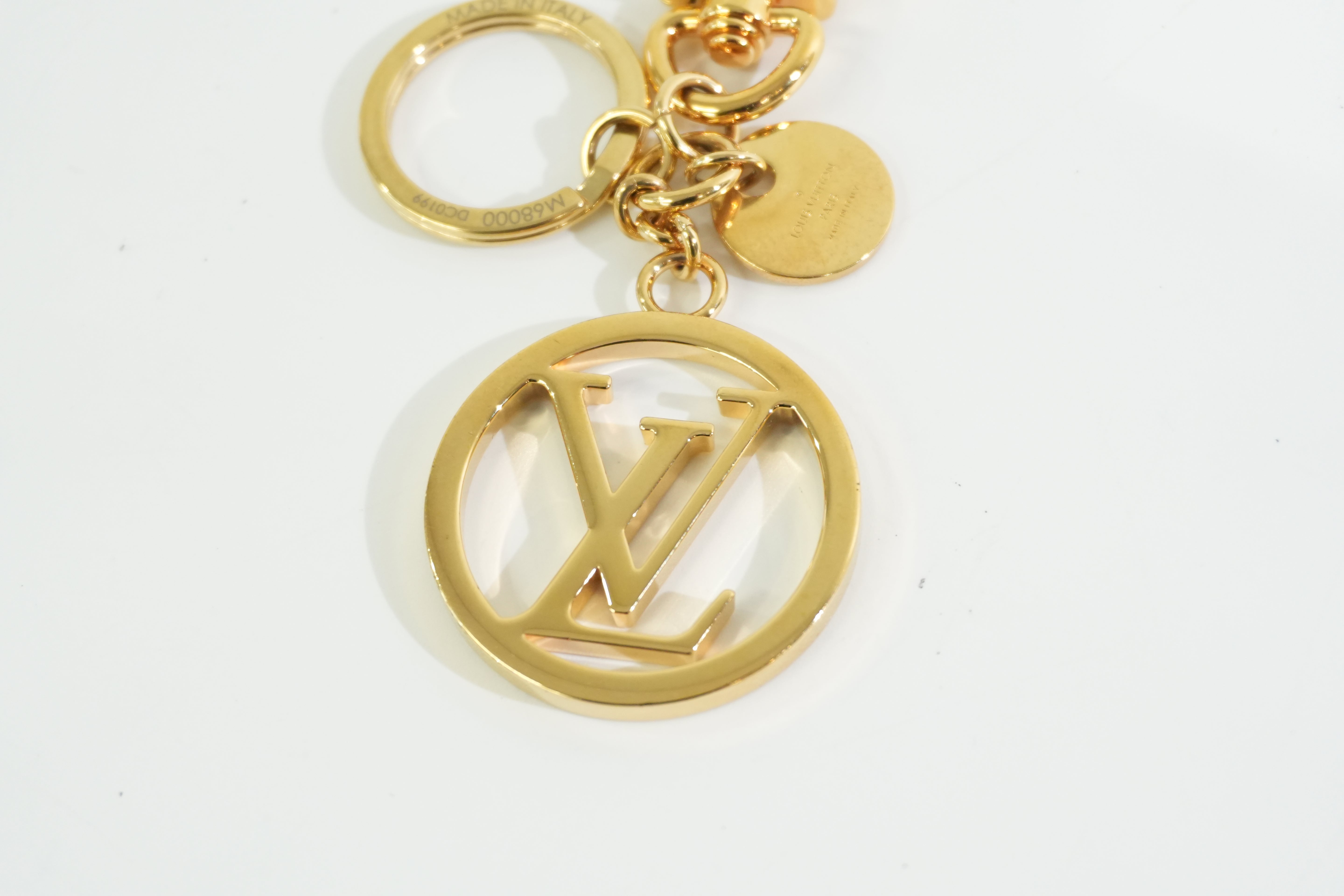Louis Vuitton Metal Bag Charm Gold Tone Used