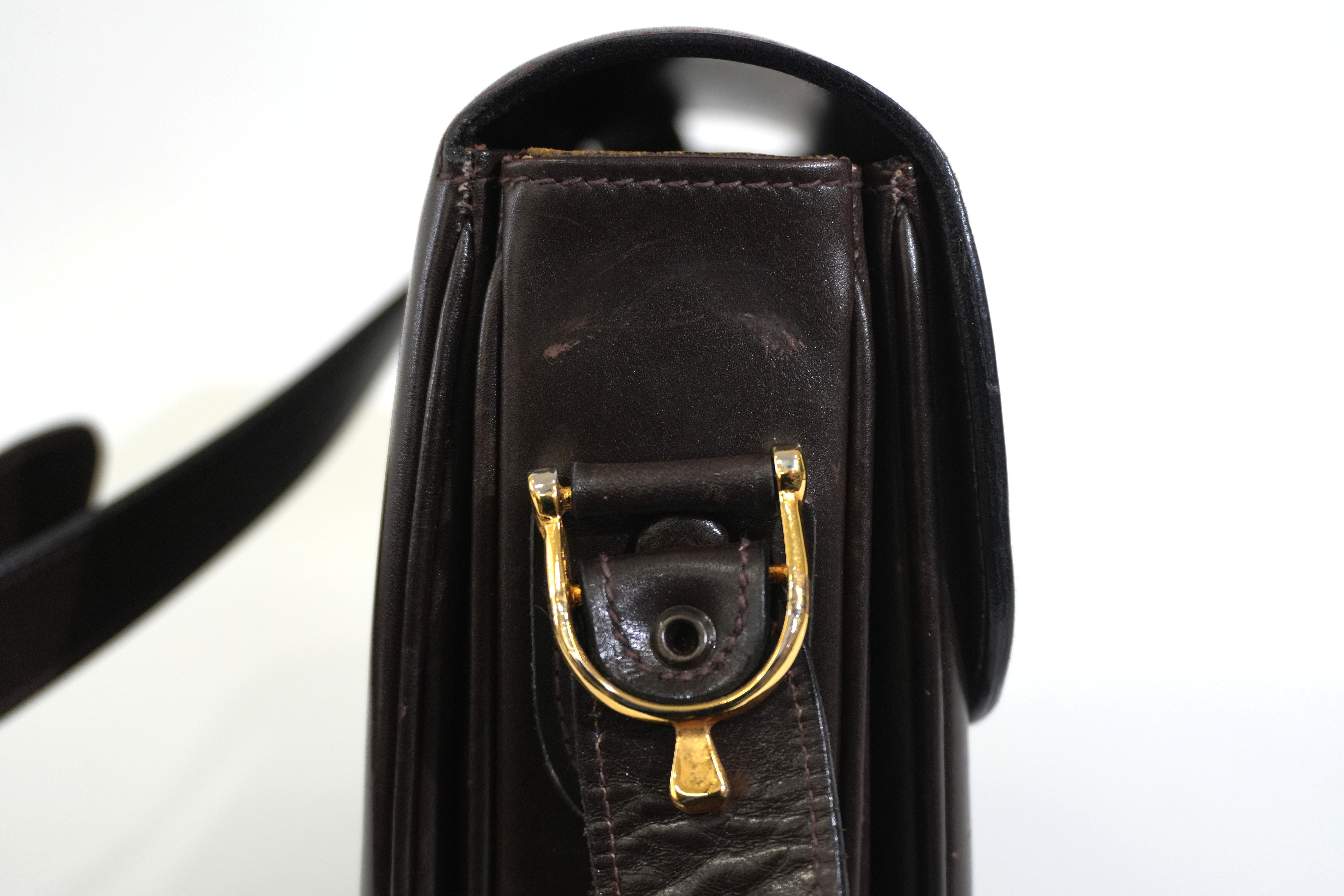 Pre-owned Celine Shoulder Bag Dark Brown