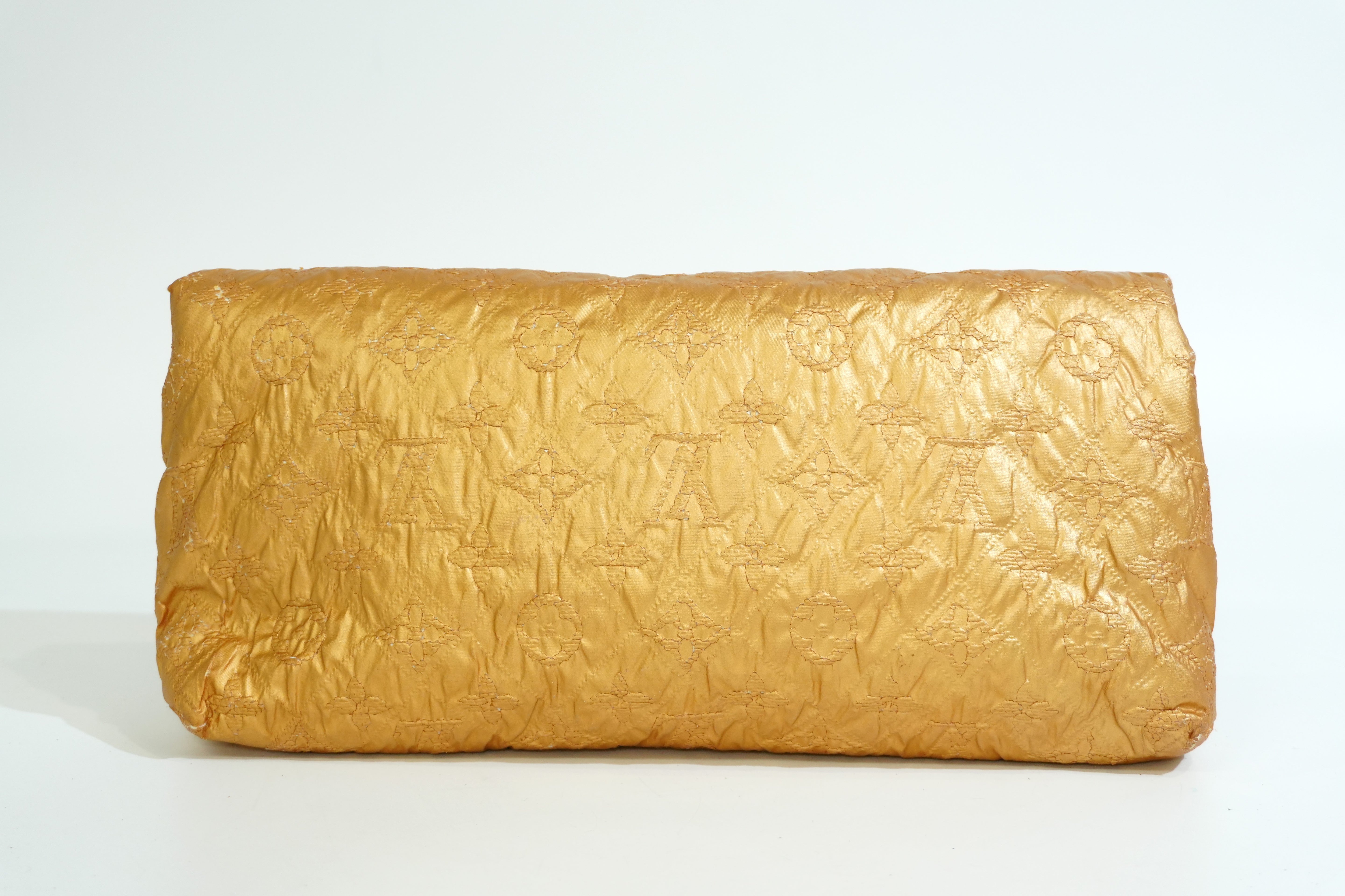 Pre-owned Louis Vuitton Monogram Limited Edition Altar Clutch Bag Gold