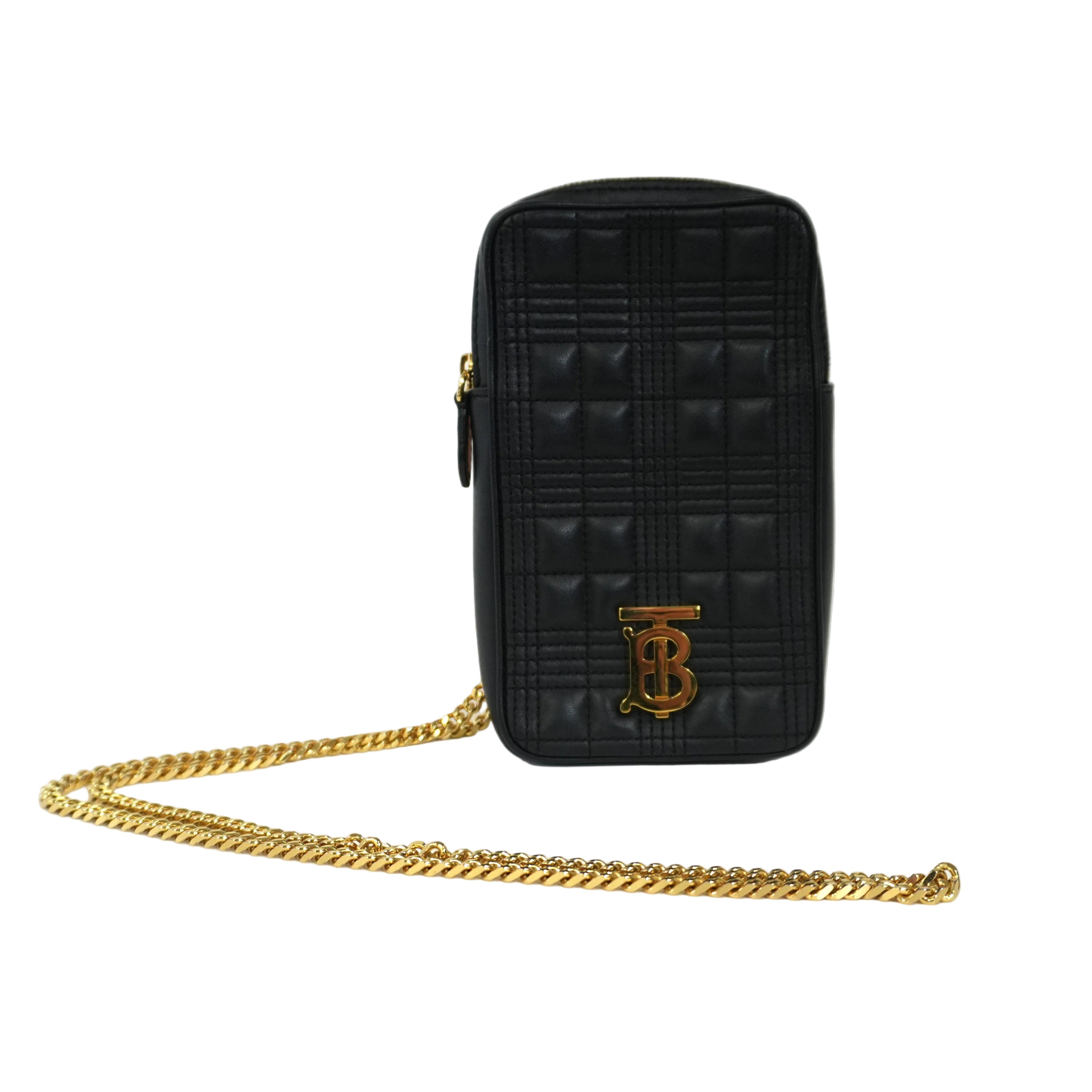 Pre-owned Burberry Mini Vertical Lola Pouch Crossbody Bag Black