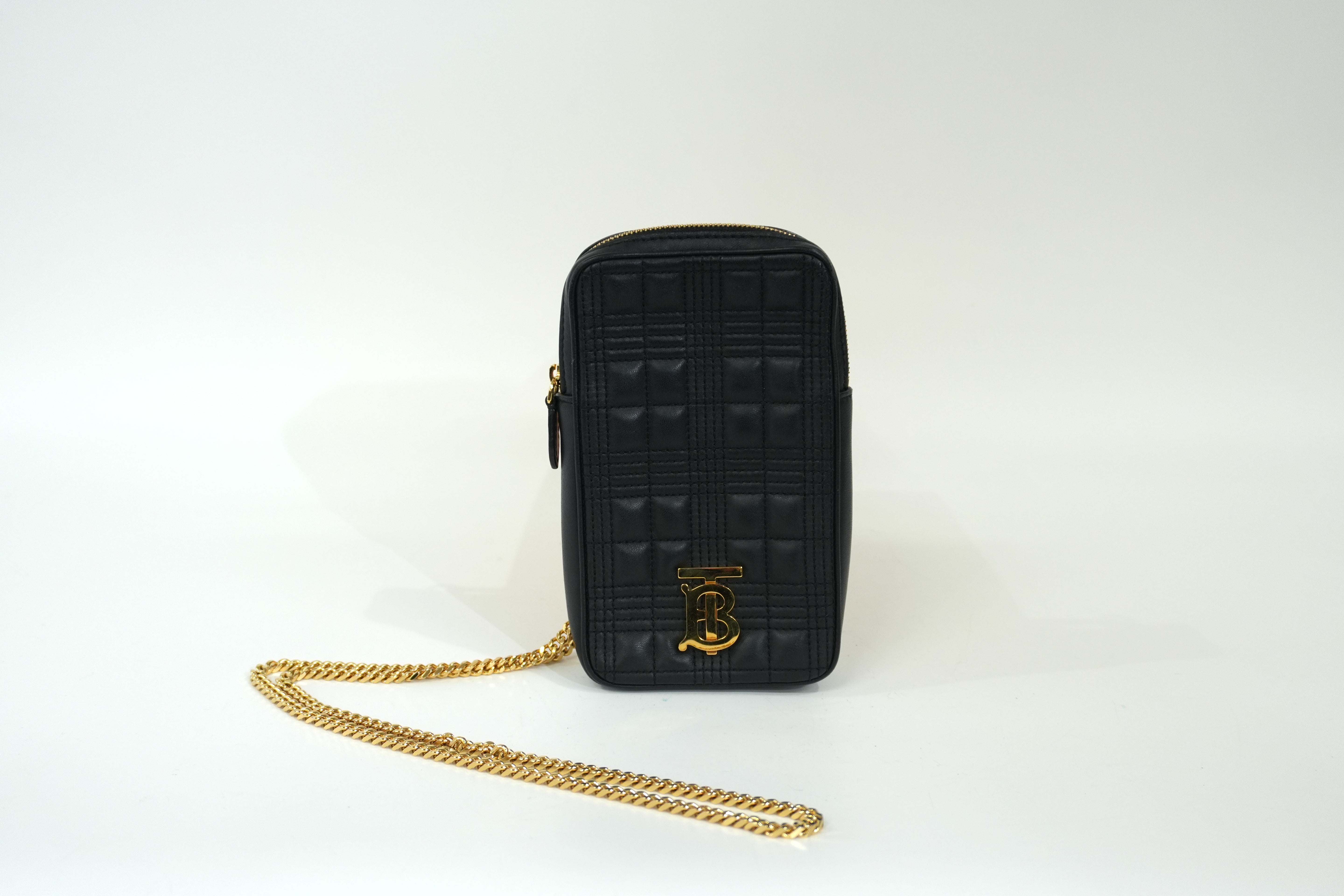 Pre-owned Burberry Mini Vertical Lola Pouch Crossbody Bag Black