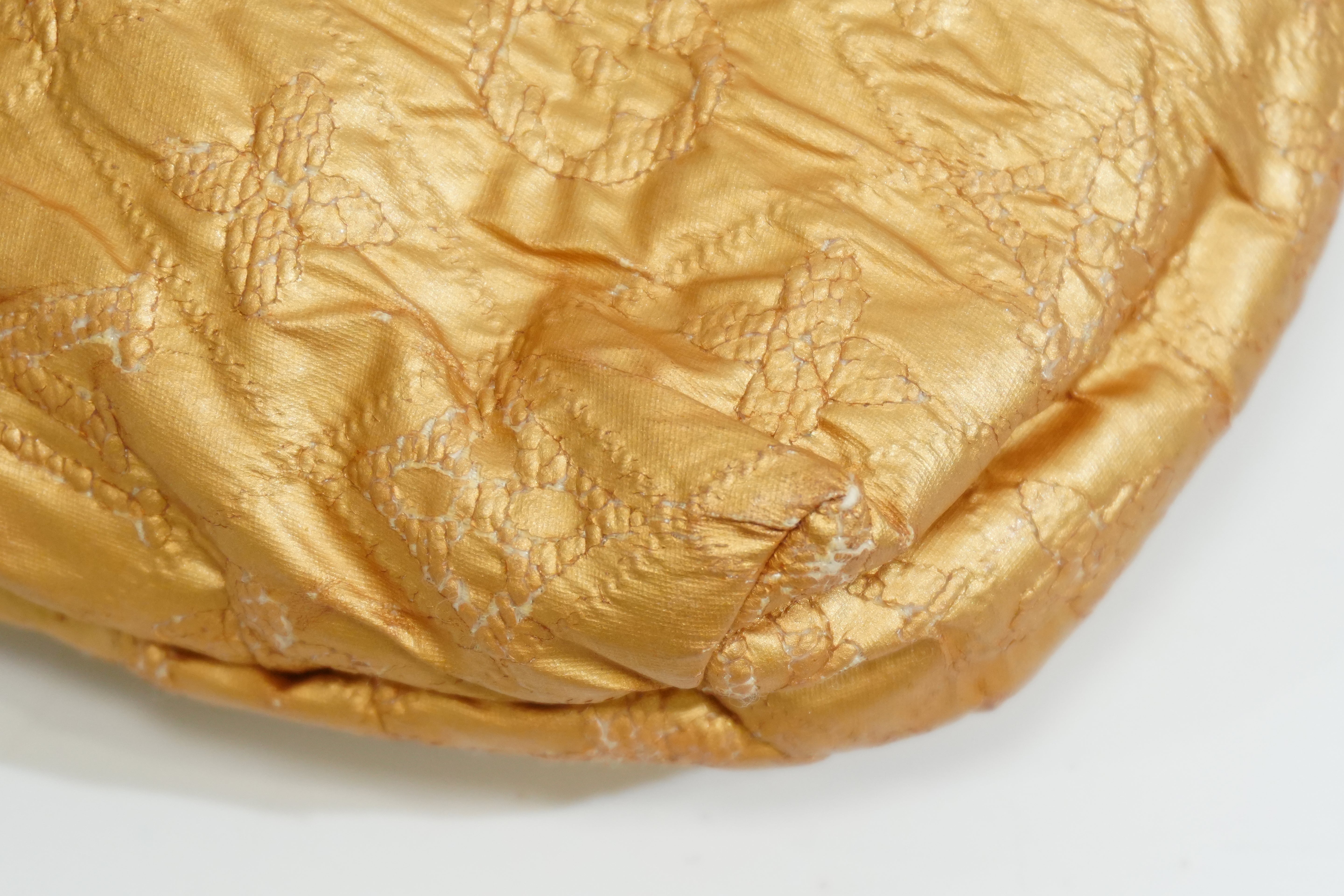 Pre-owned Louis Vuitton Monogram Limited Edition Altar Clutch Bag Gold