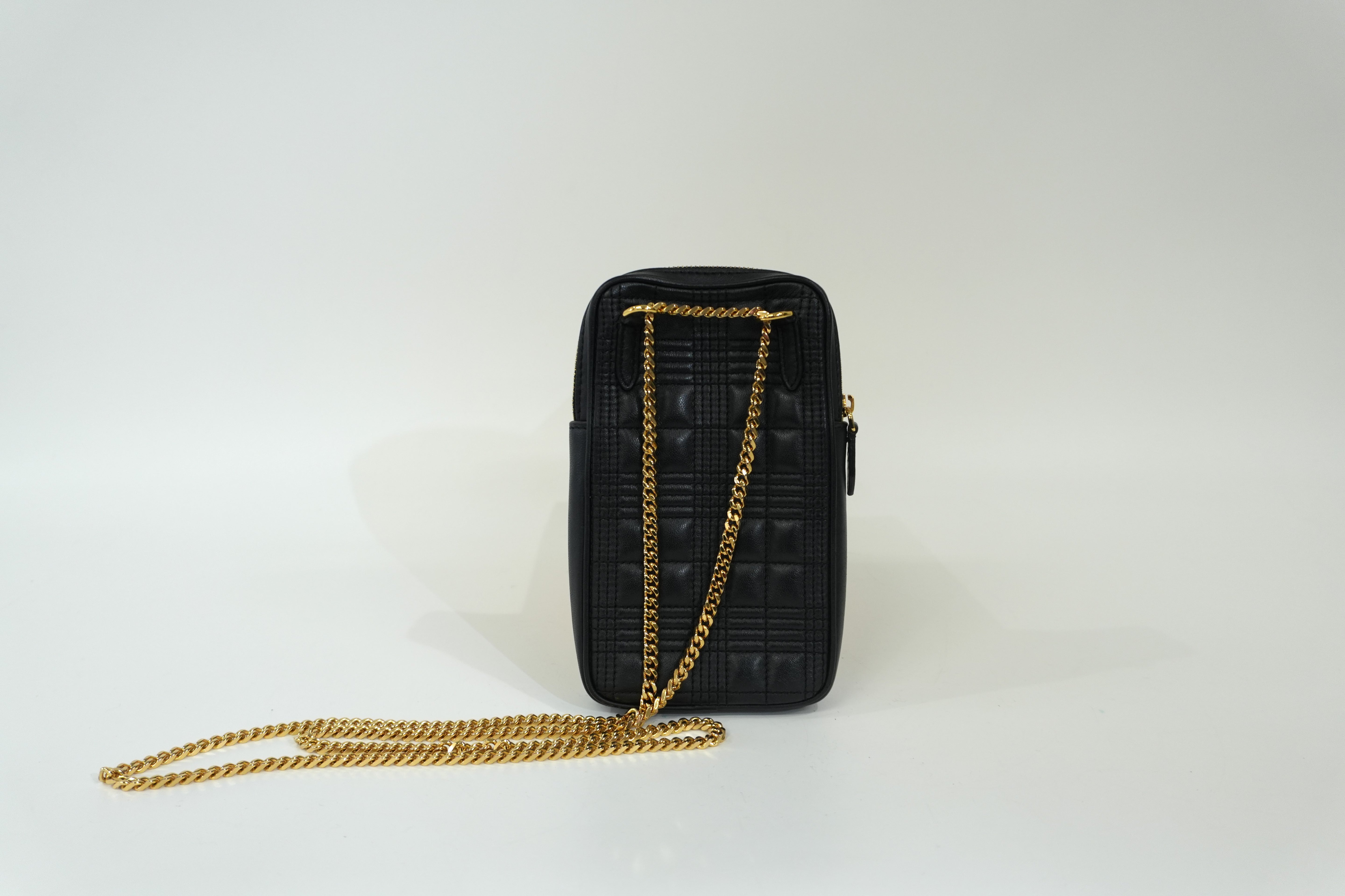 Pre-owned Burberry Mini Vertical Lola Pouch Crossbody Bag Black