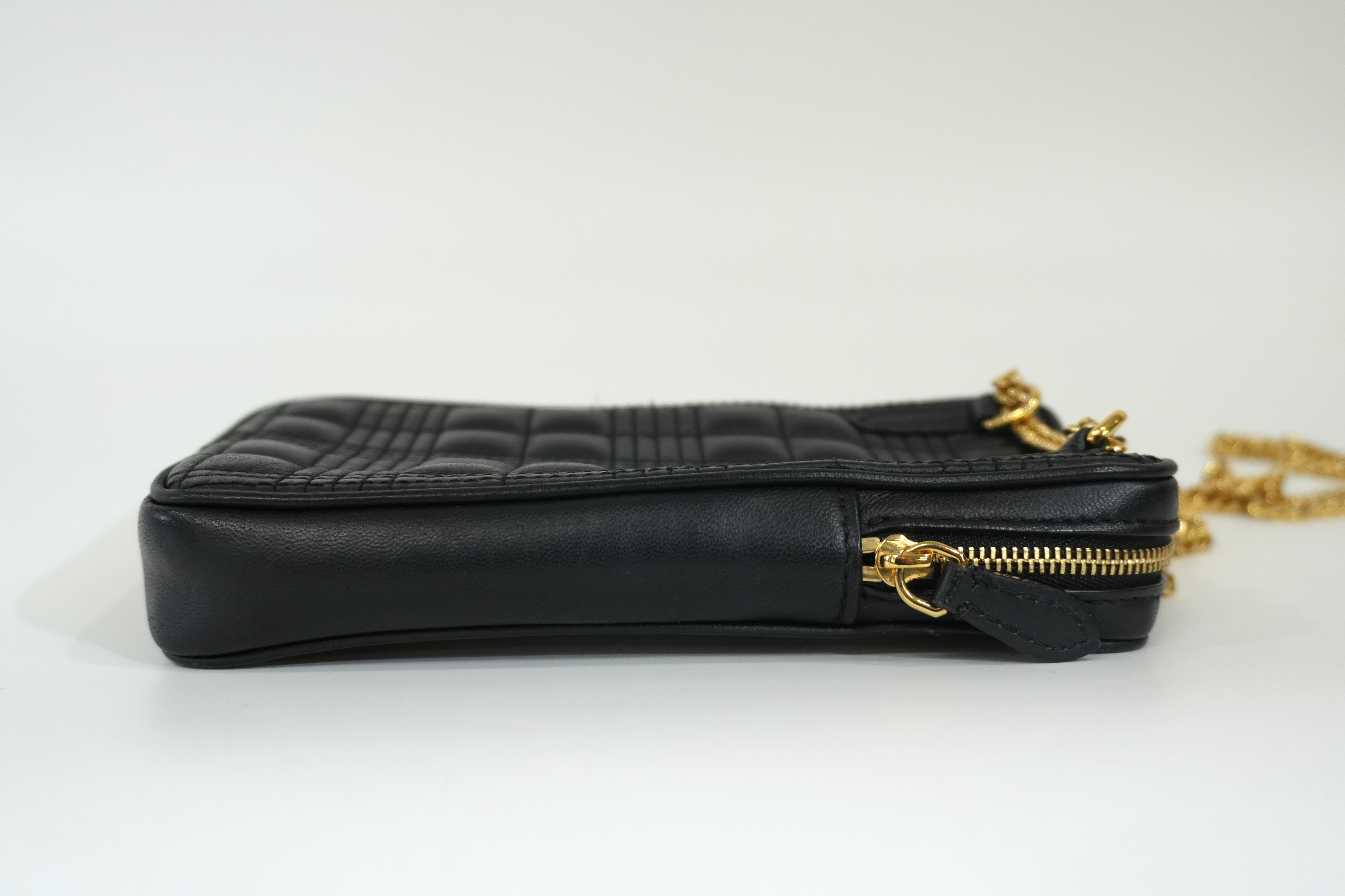 Pre-owned Burberry Mini Vertical Lola Pouch Crossbody Bag Black