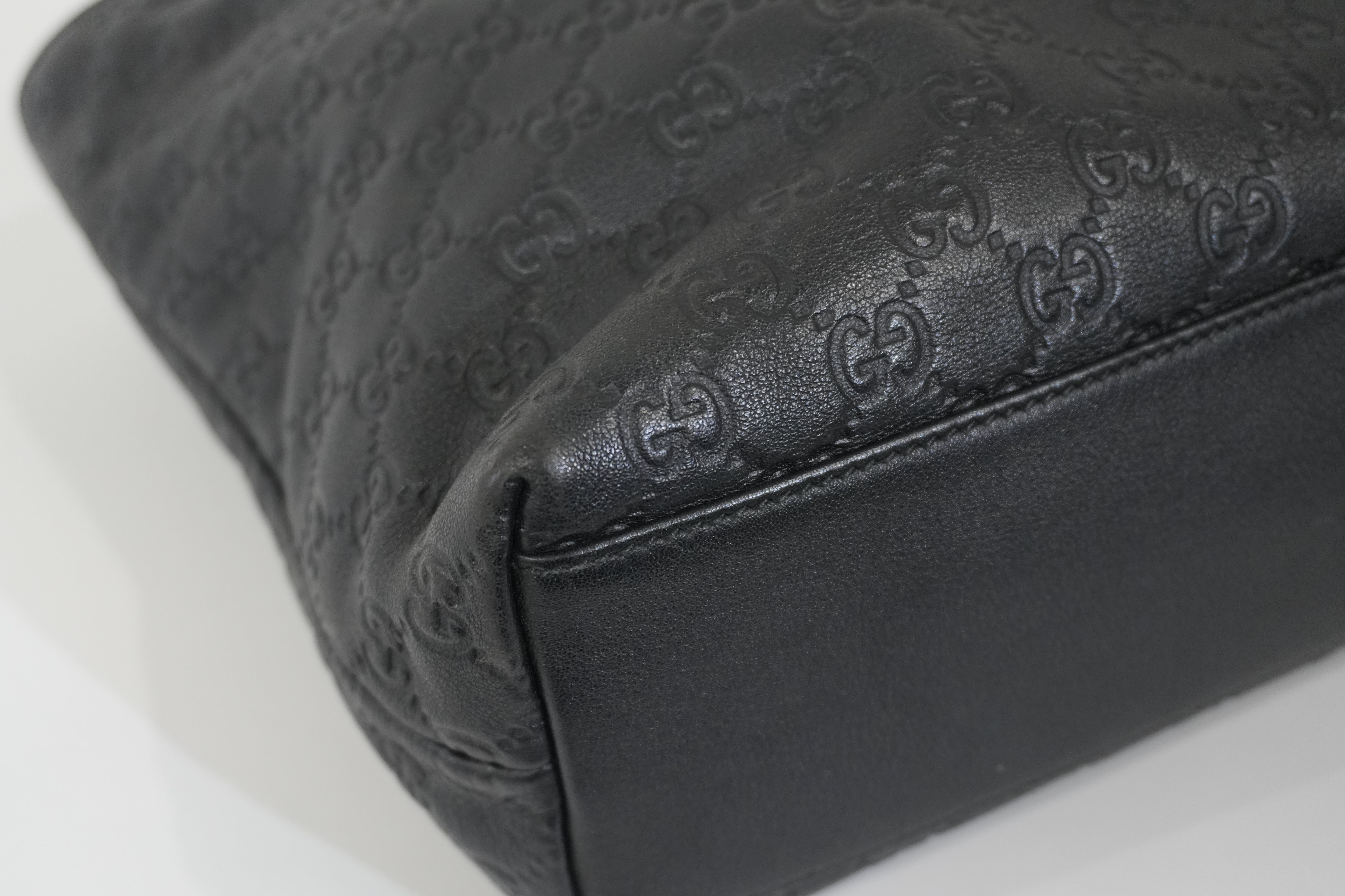 Pre-owned Gucci Guccisima Tote Bag Black