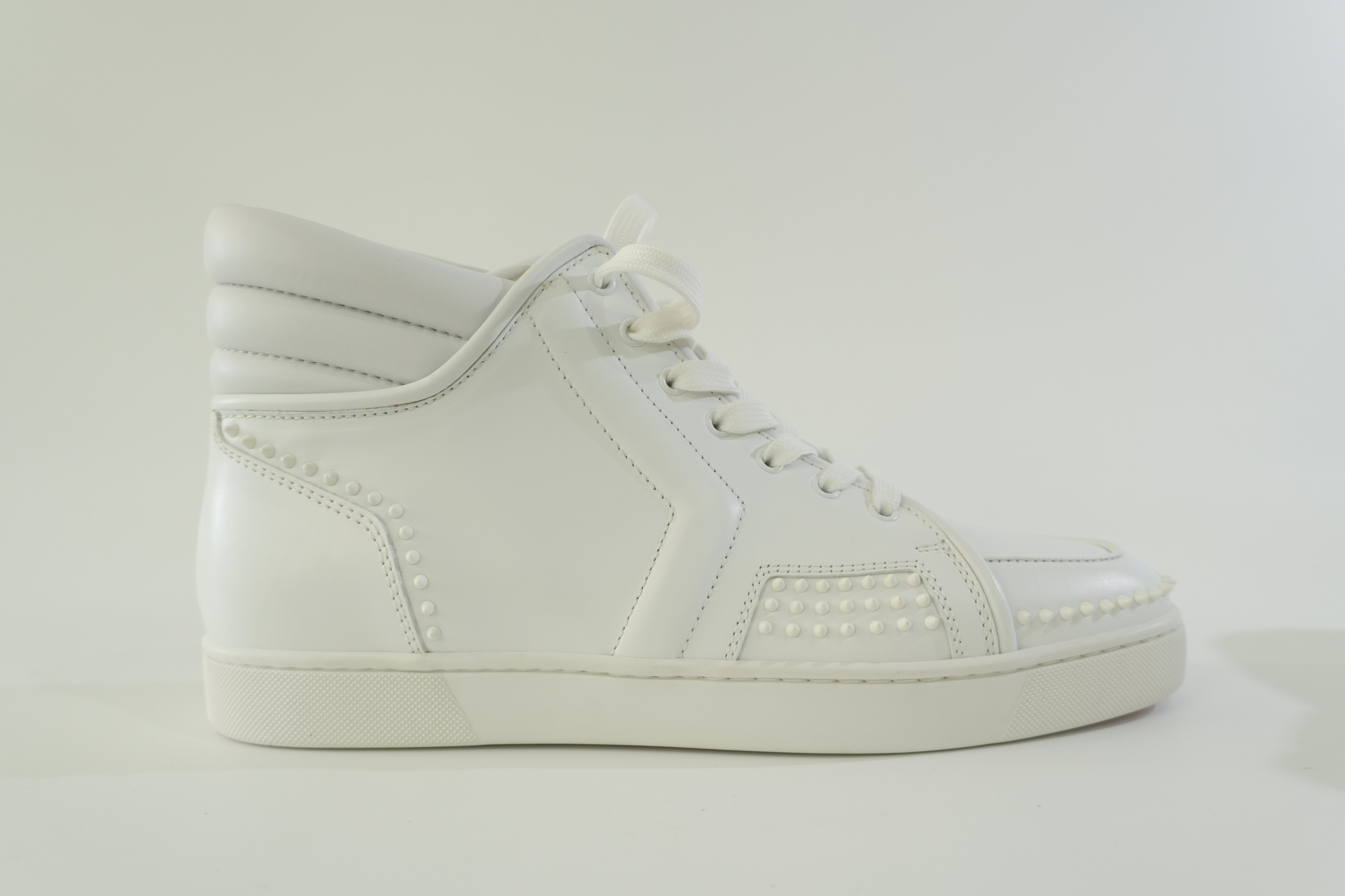 Pre-owned Christian Louboutin Sneakers Size 12 White