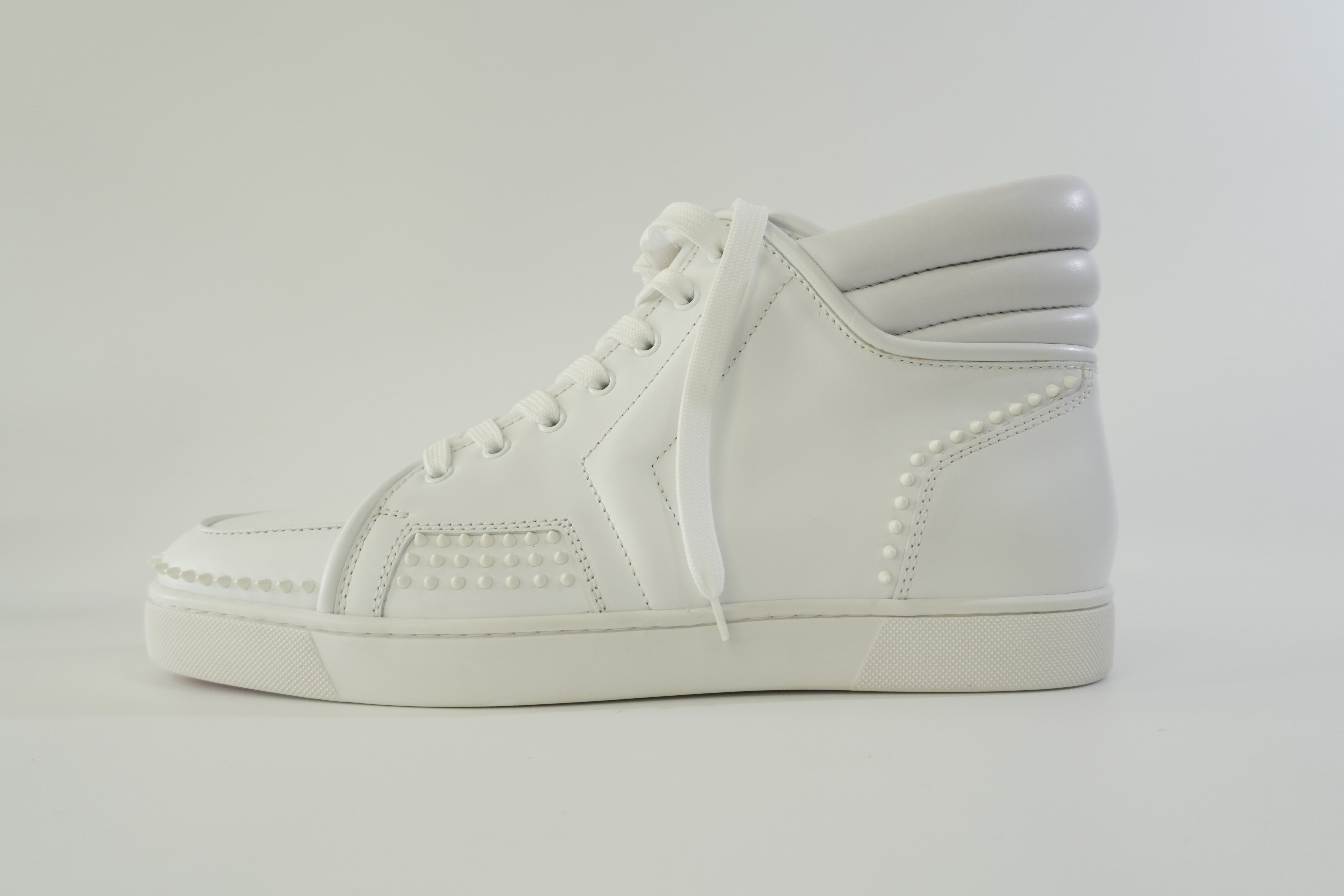 Pre-owned Christian Louboutin Sneakers Size 12 White