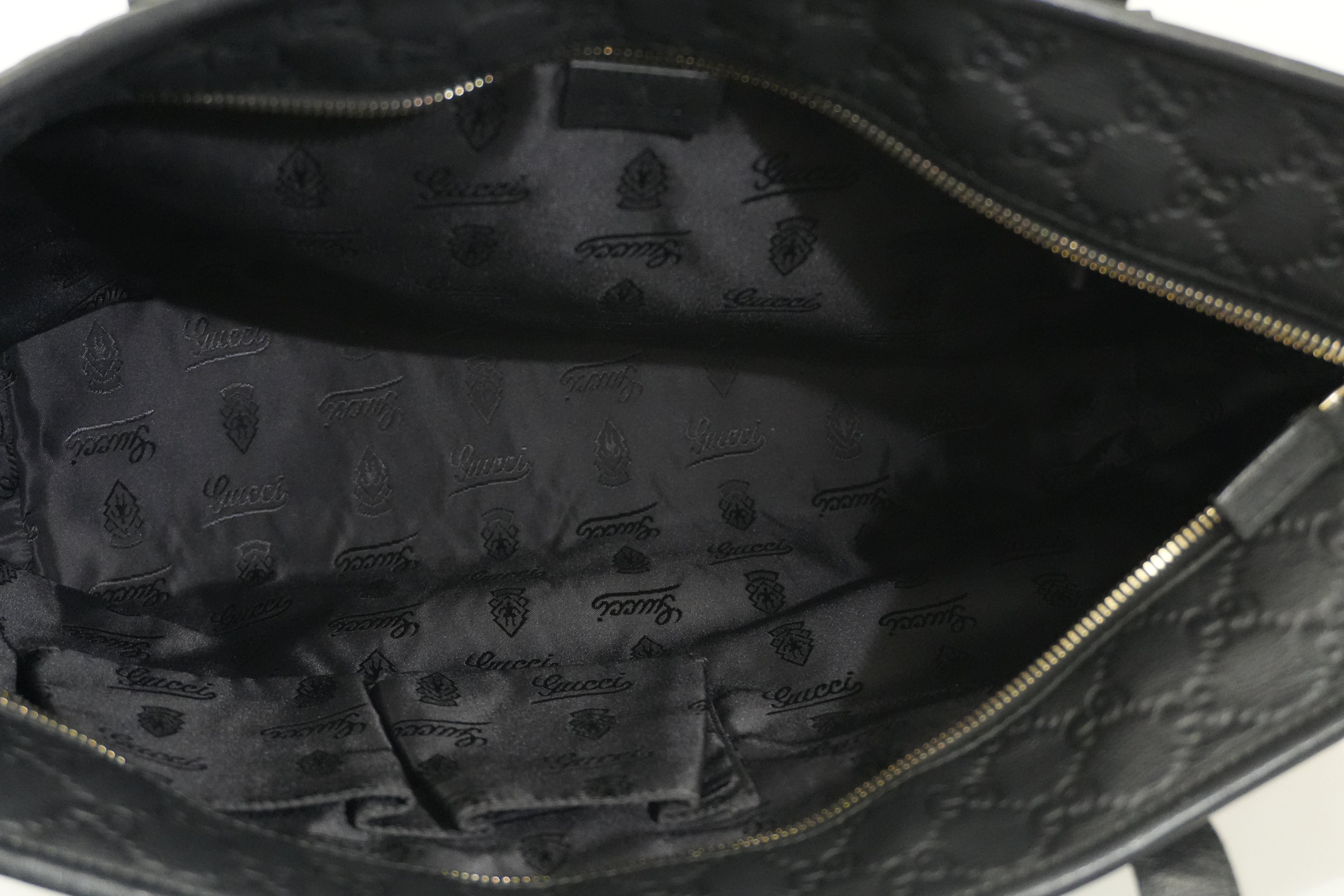 Pre-owned Gucci Guccisima Tote Bag Black