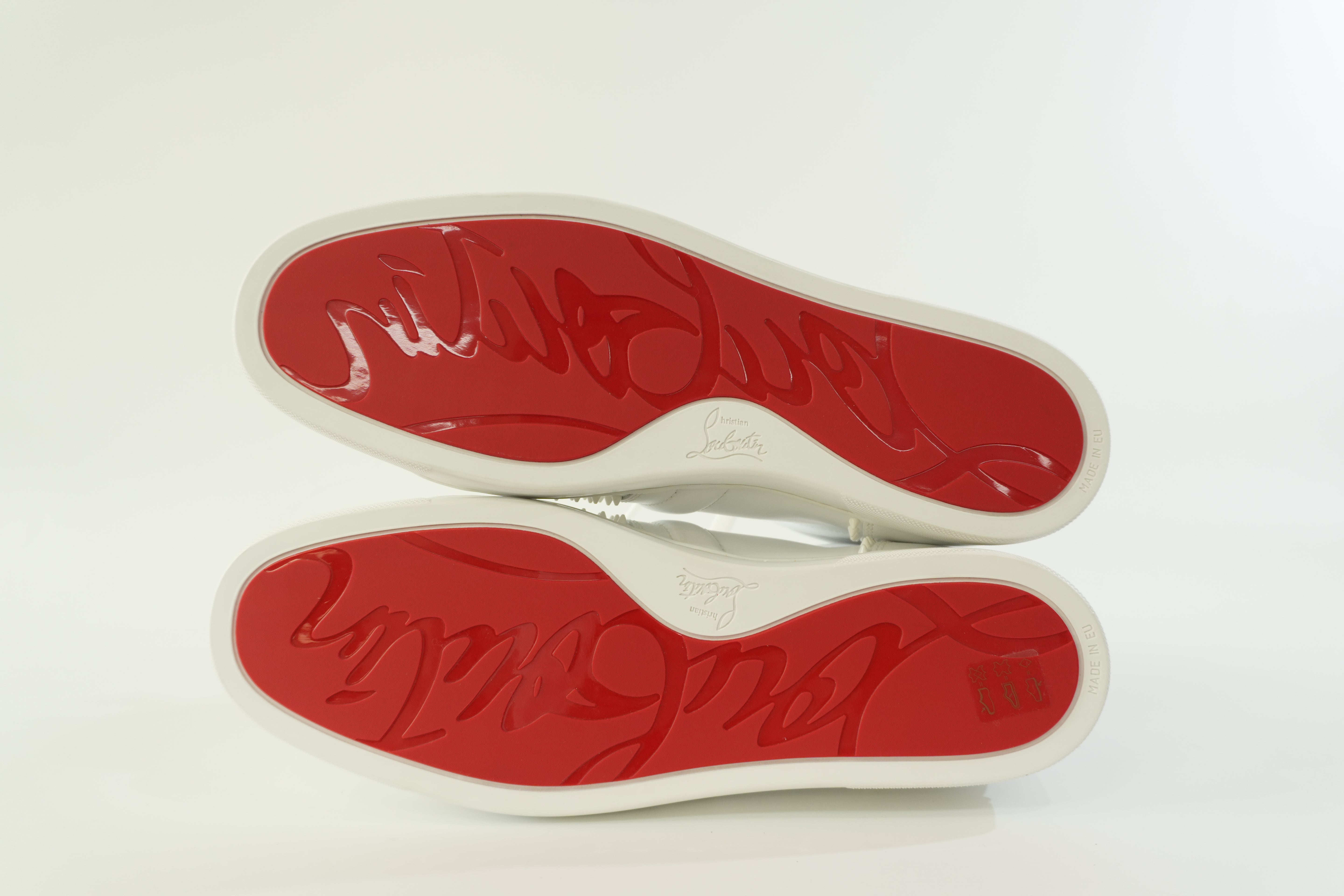 Pre-owned Christian Louboutin Sneakers Size 12 White