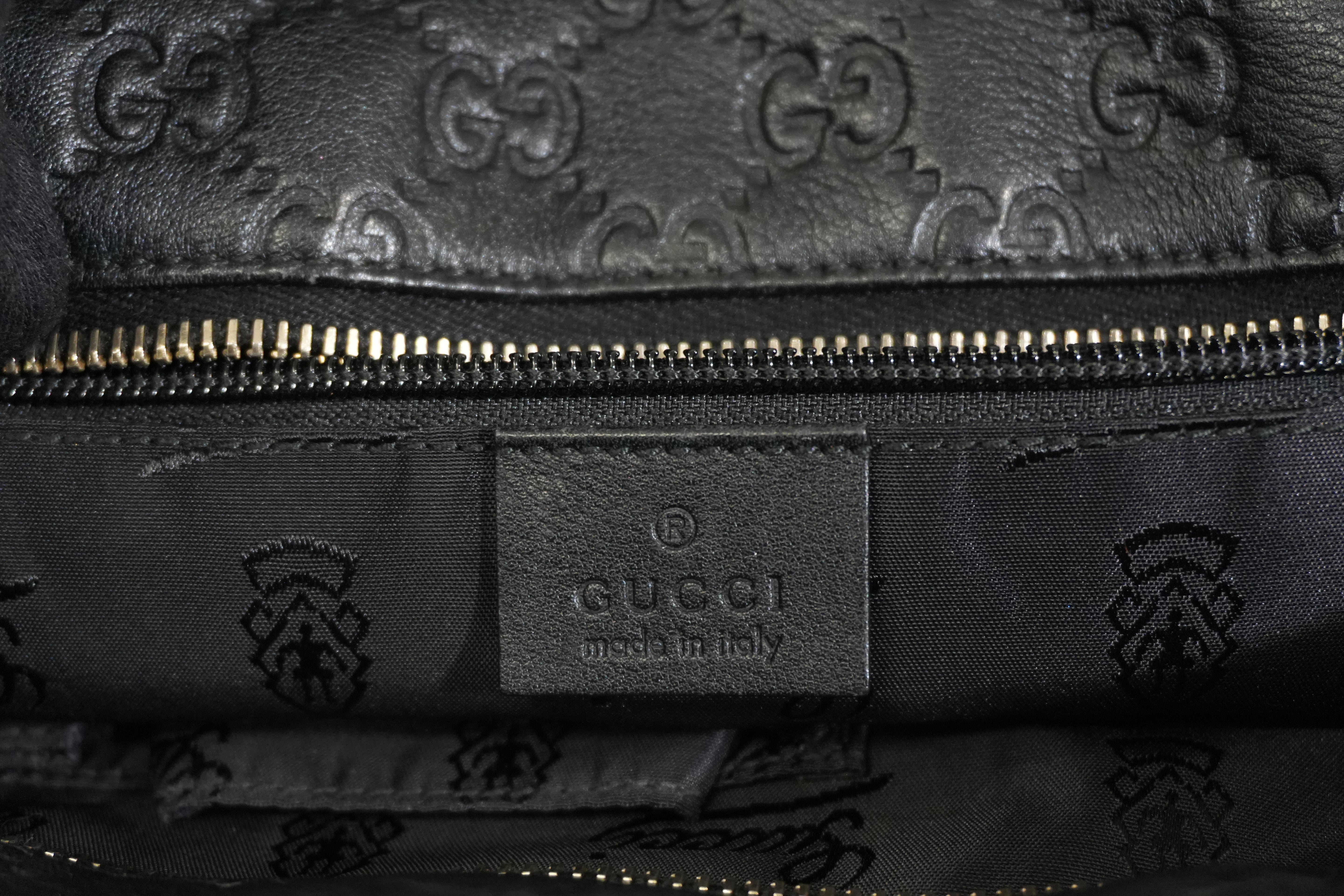 Pre-owned Gucci Guccisima Tote Bag Black