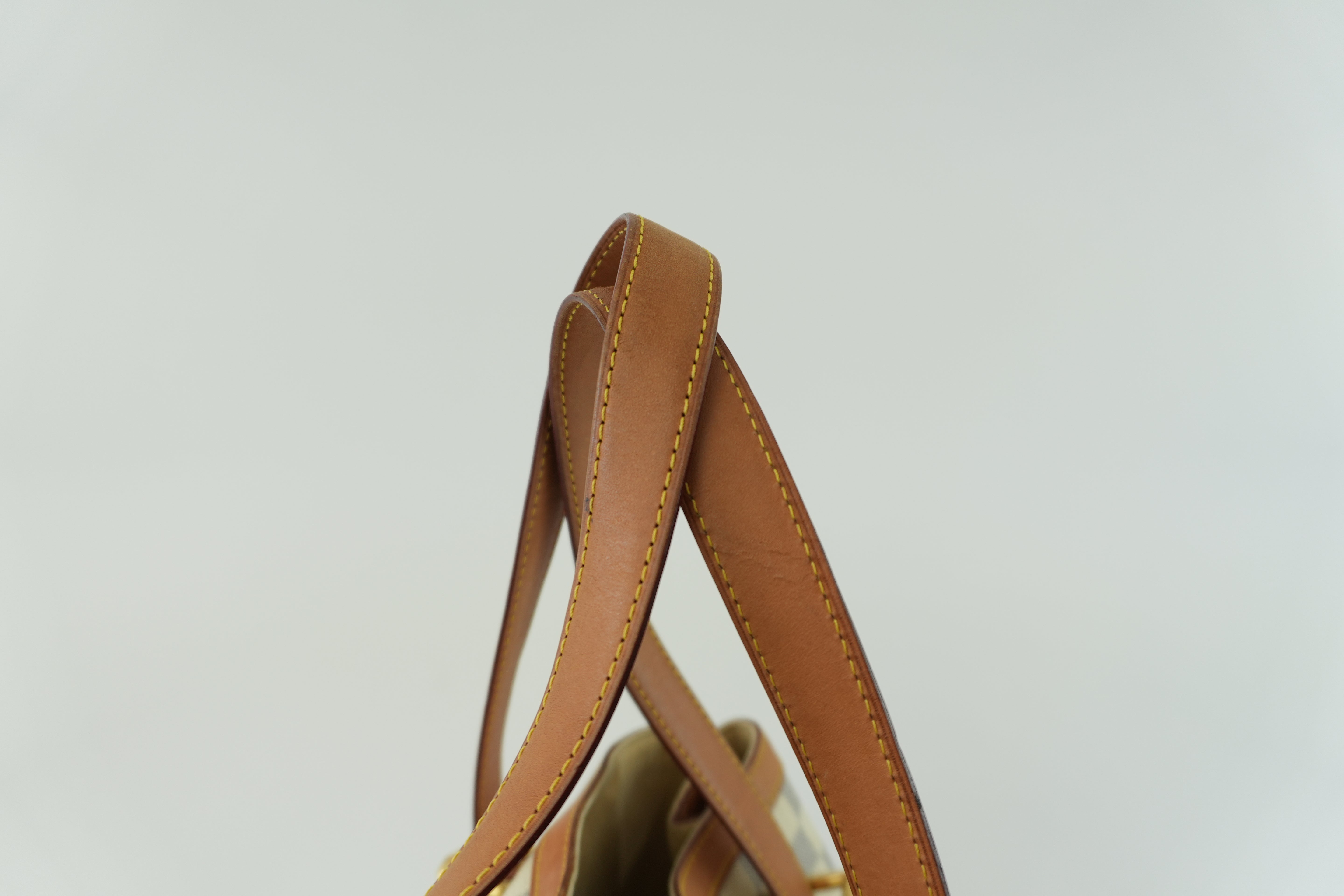 Louis Vuitton Damier Azur Hampstead MM Shoulder Tote Bag Used