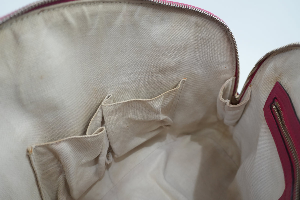 Pre-Owned Gucci Leather Two-Way Dome Satchel Shoulder Bag Pink