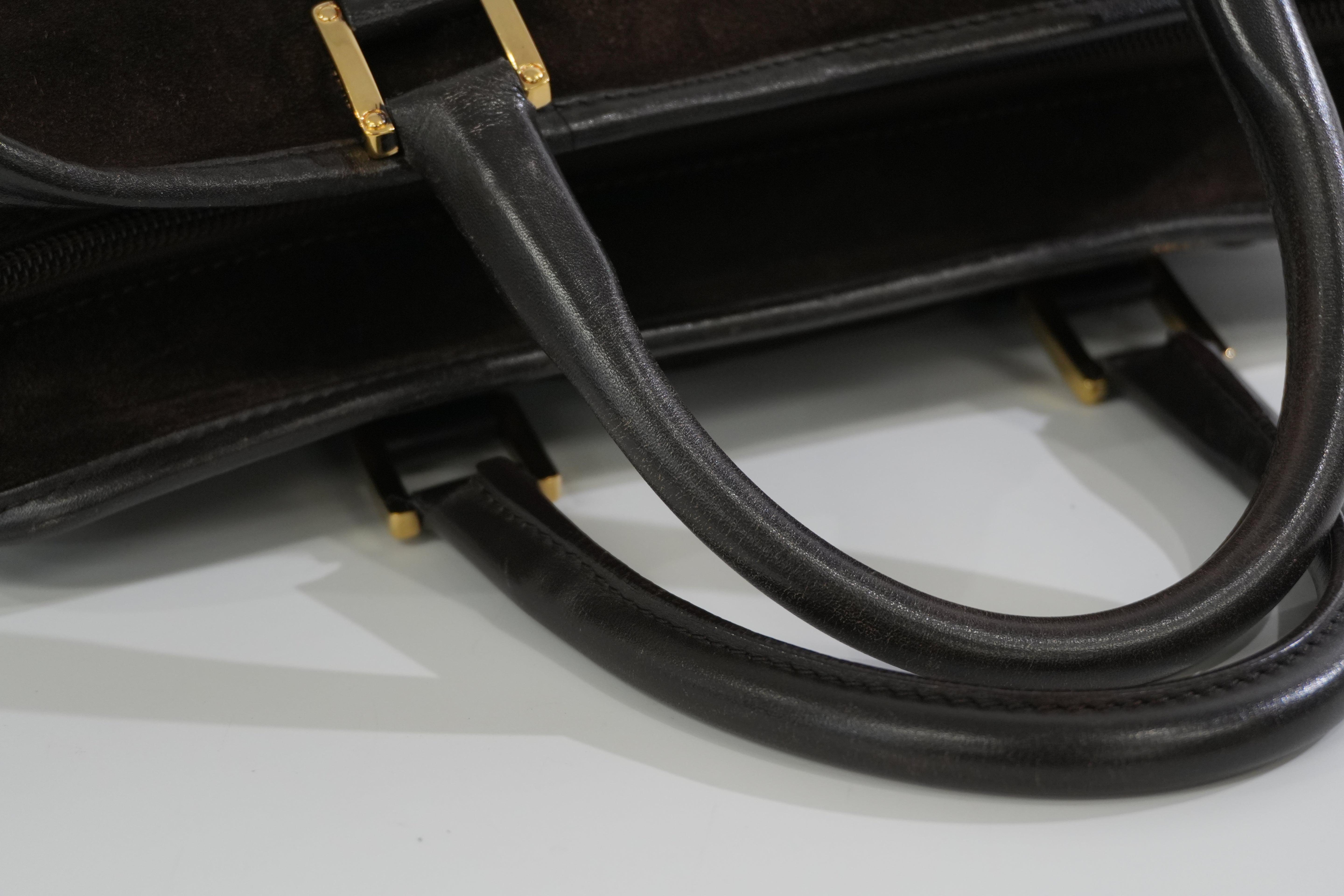 Pre-owned Loewe Suede Leather Anagram Amazona Handbag Brown