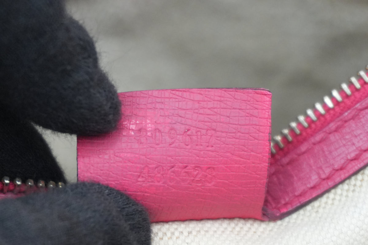Pre-Owned Gucci Leather Two-Way Dome Satchel Shoulder Bag Pink