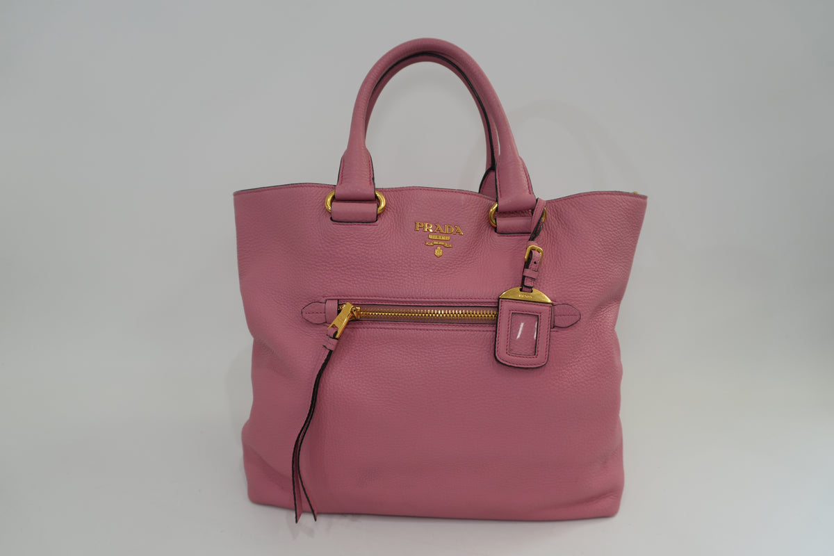 Pre-Owned Prada Daino Tote Bag Pink
