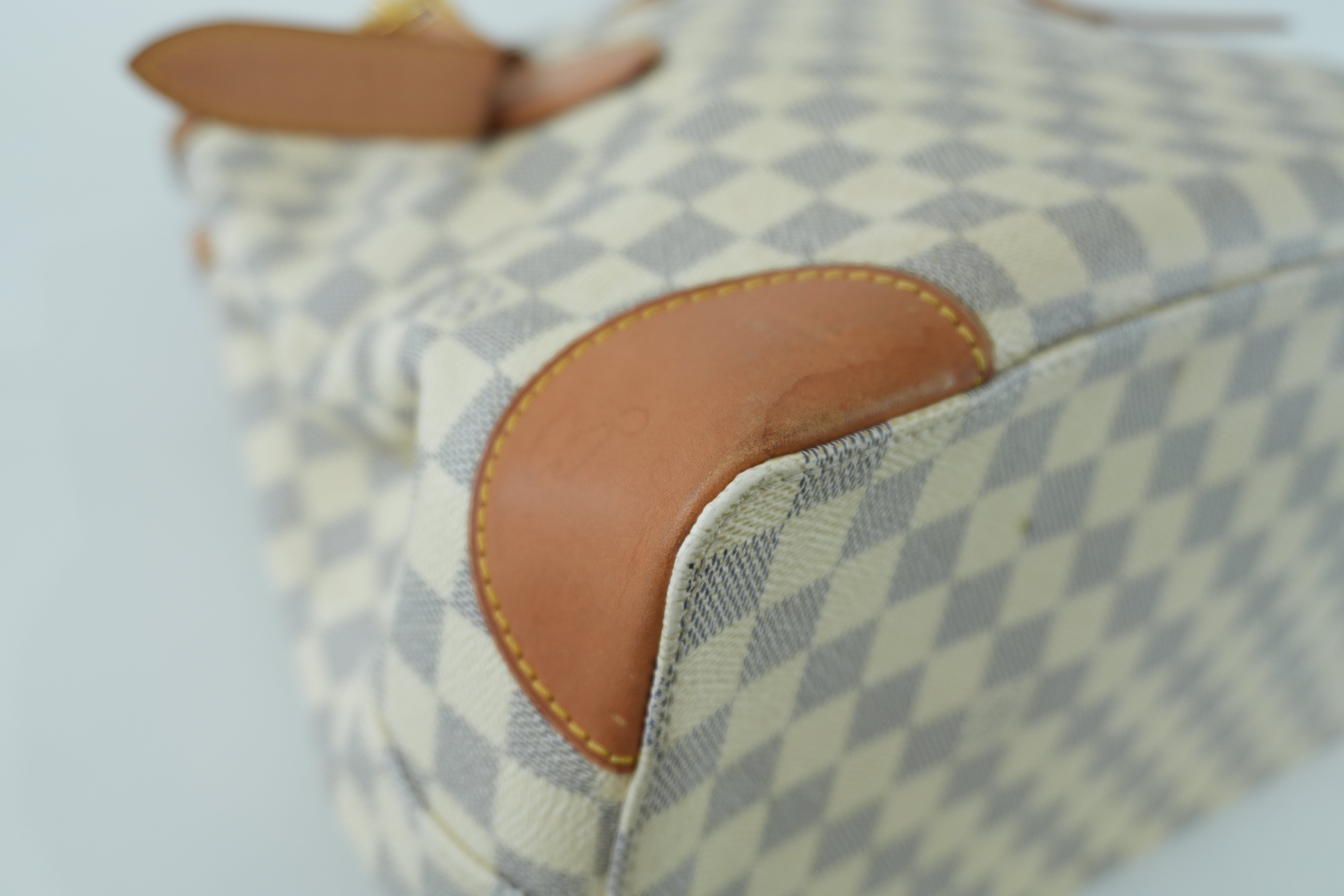 Louis Vuitton Damier Azur Hampstead MM Shoulder Tote Bag Used