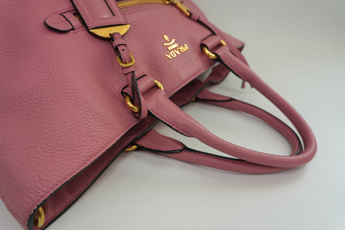 Pre-Owned Prada Daino Tote Bag Pink
