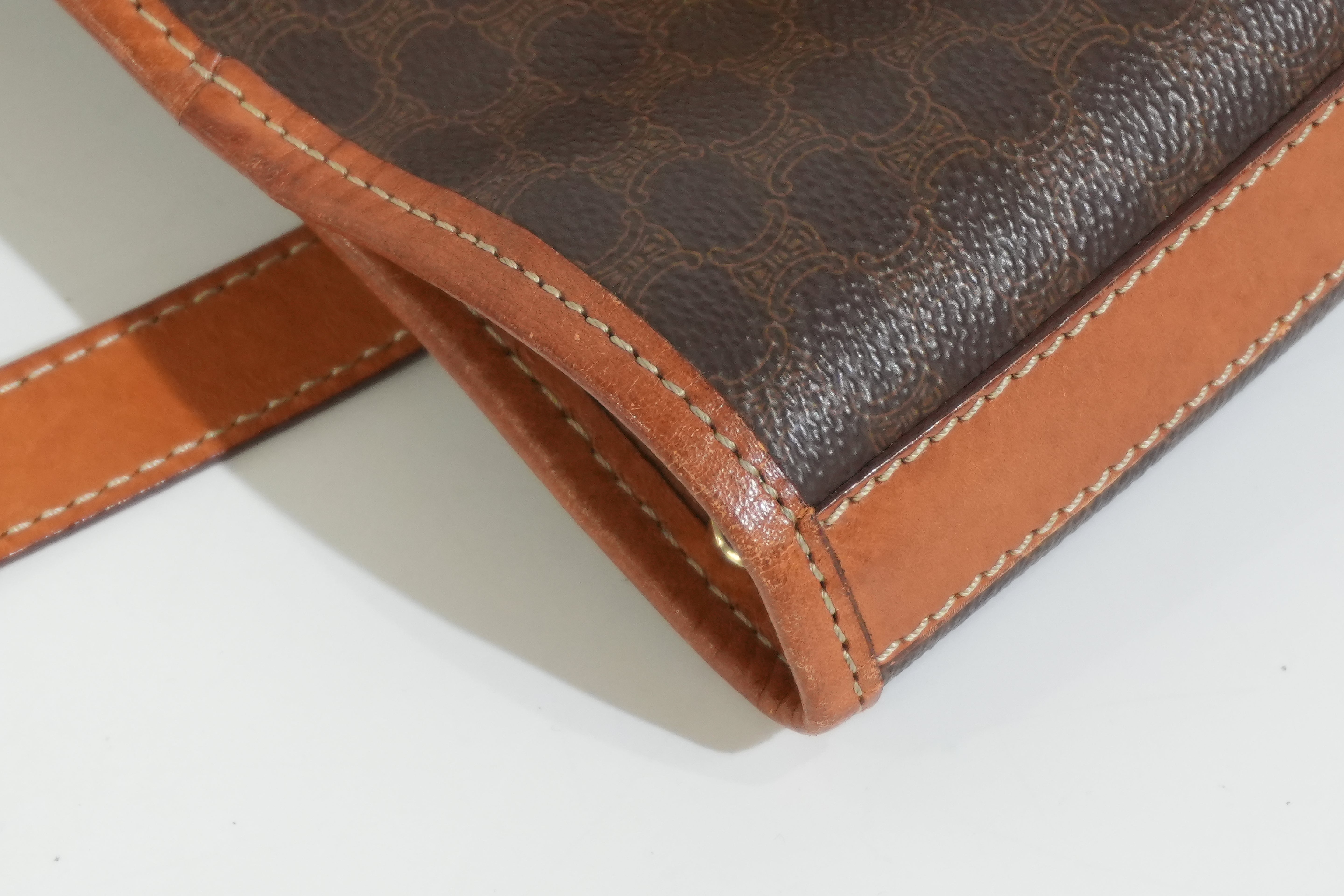 Pre-owned Celine Macadam Tote Bag Brown