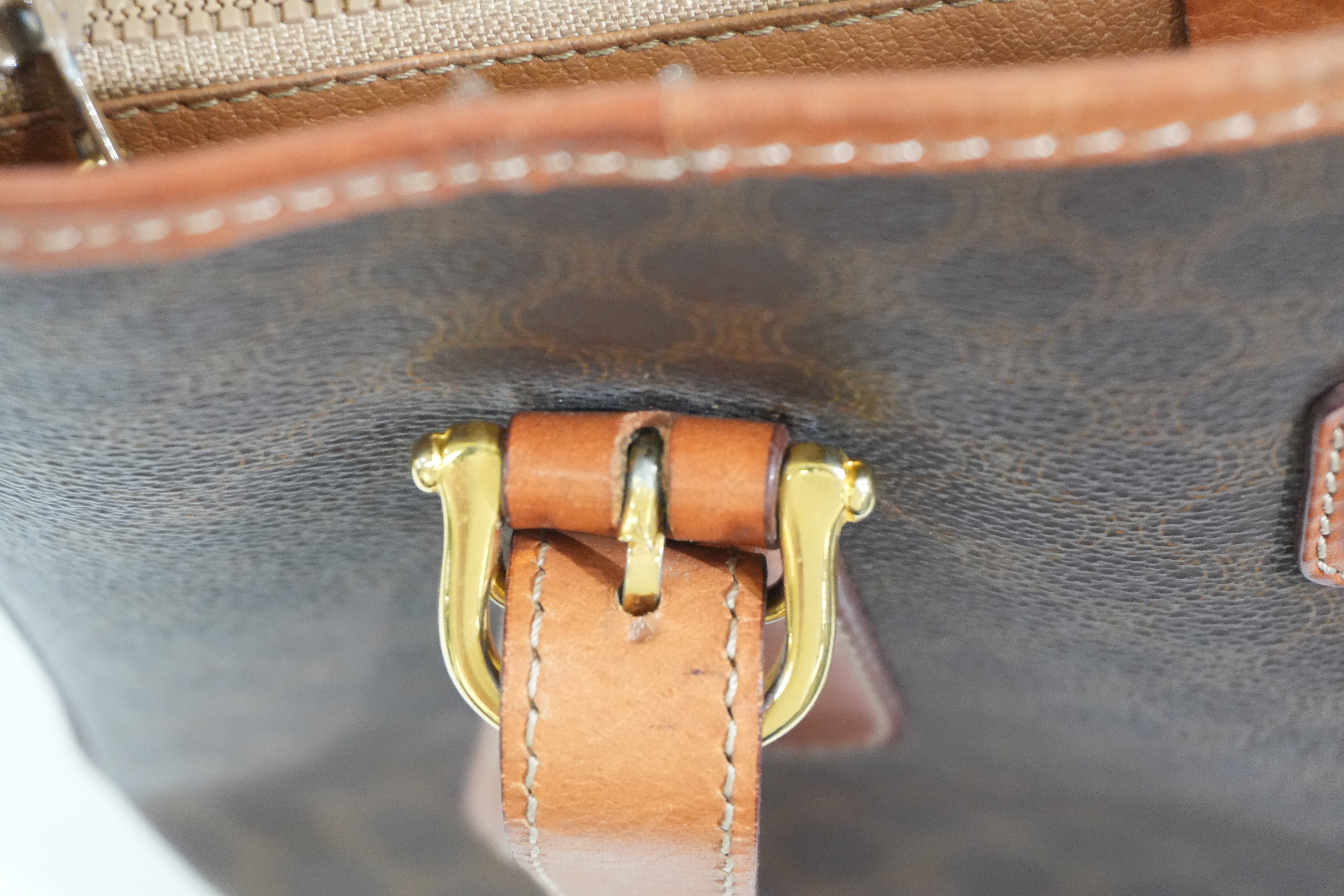 Pre-owned Celine Macadam Tote Bag Brown