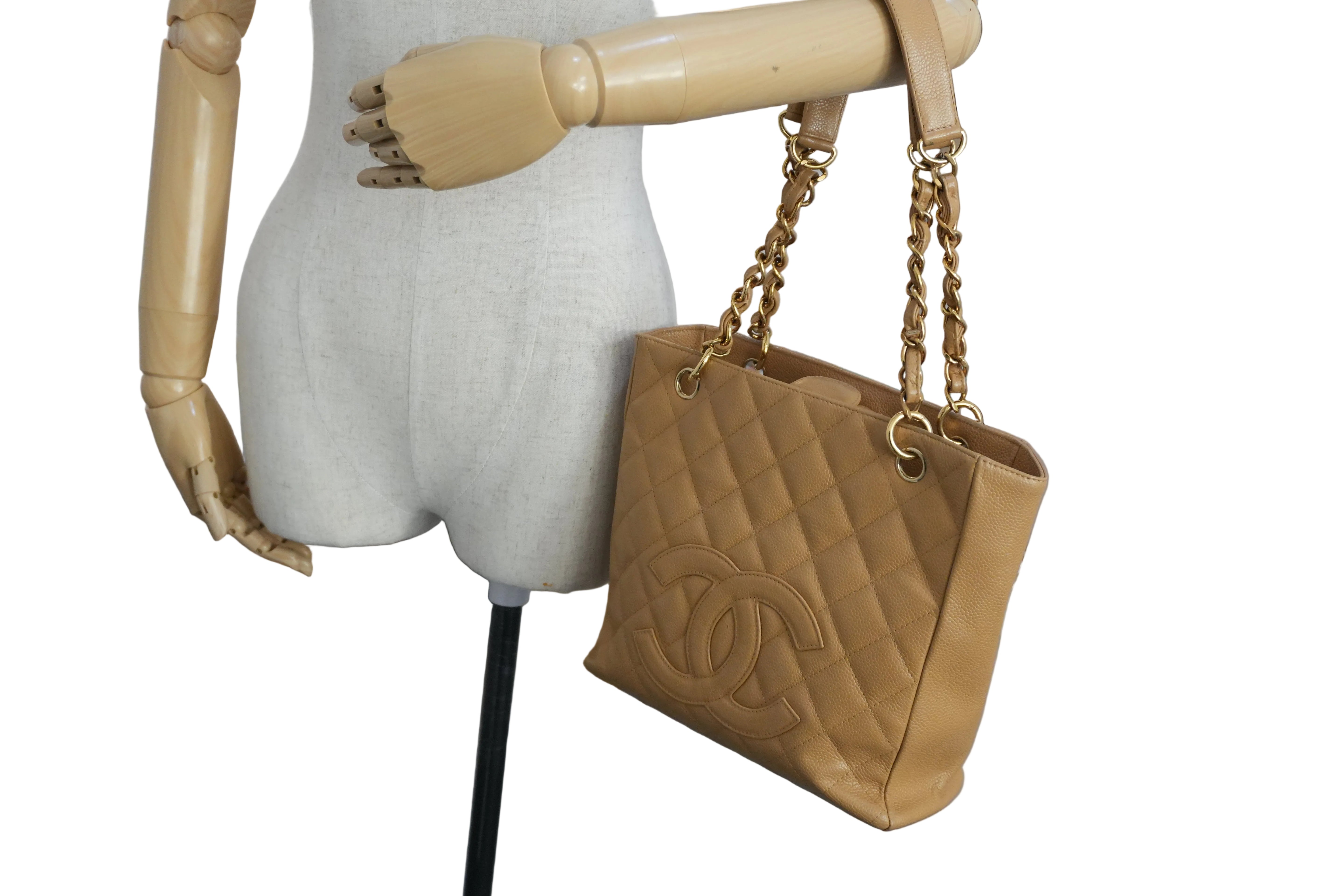 Pre-owned Chanel PST Tote Bag Beige