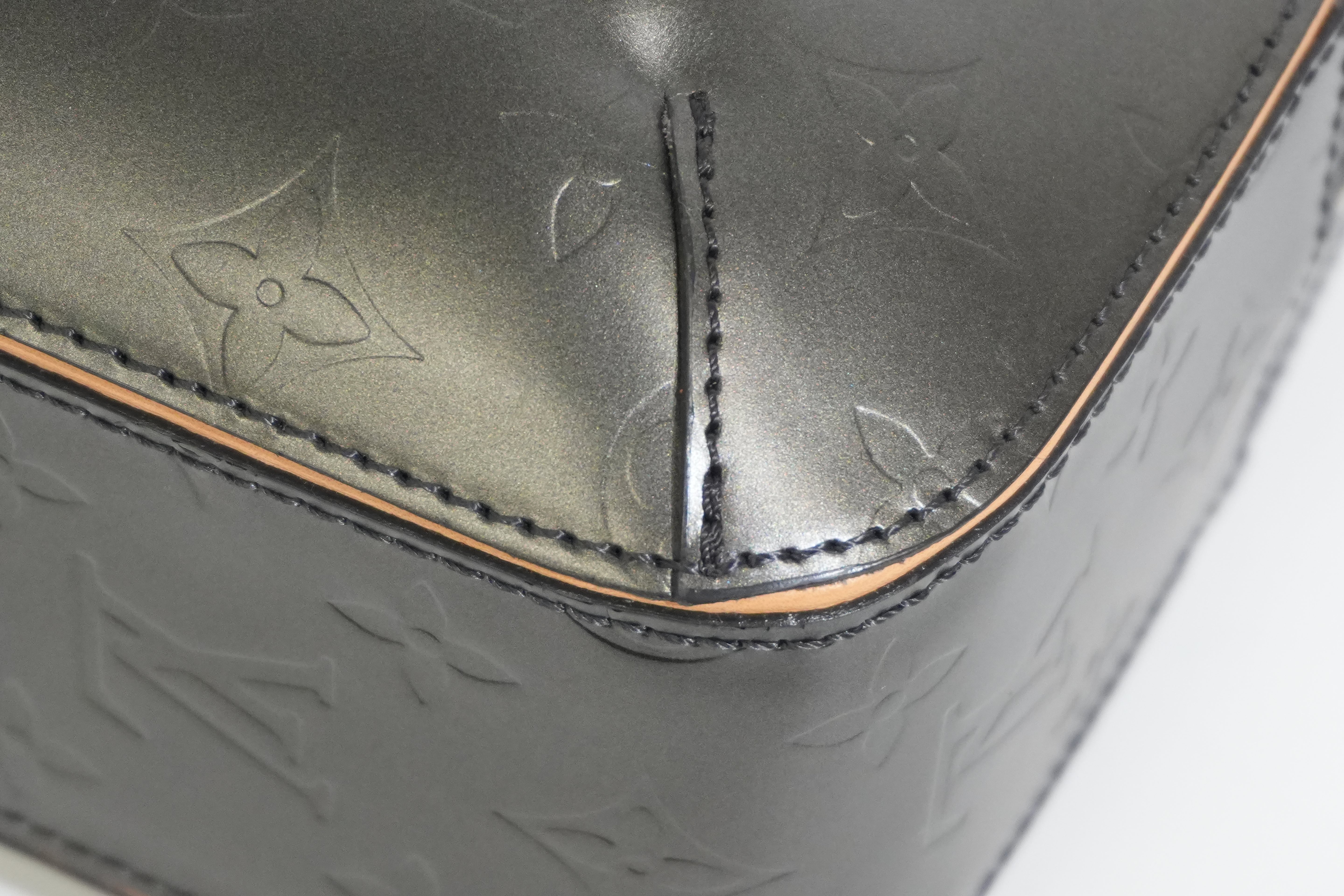 Pre-owned Louis Vuitton Matte Monogram Mat Malden Briefcase Gray
