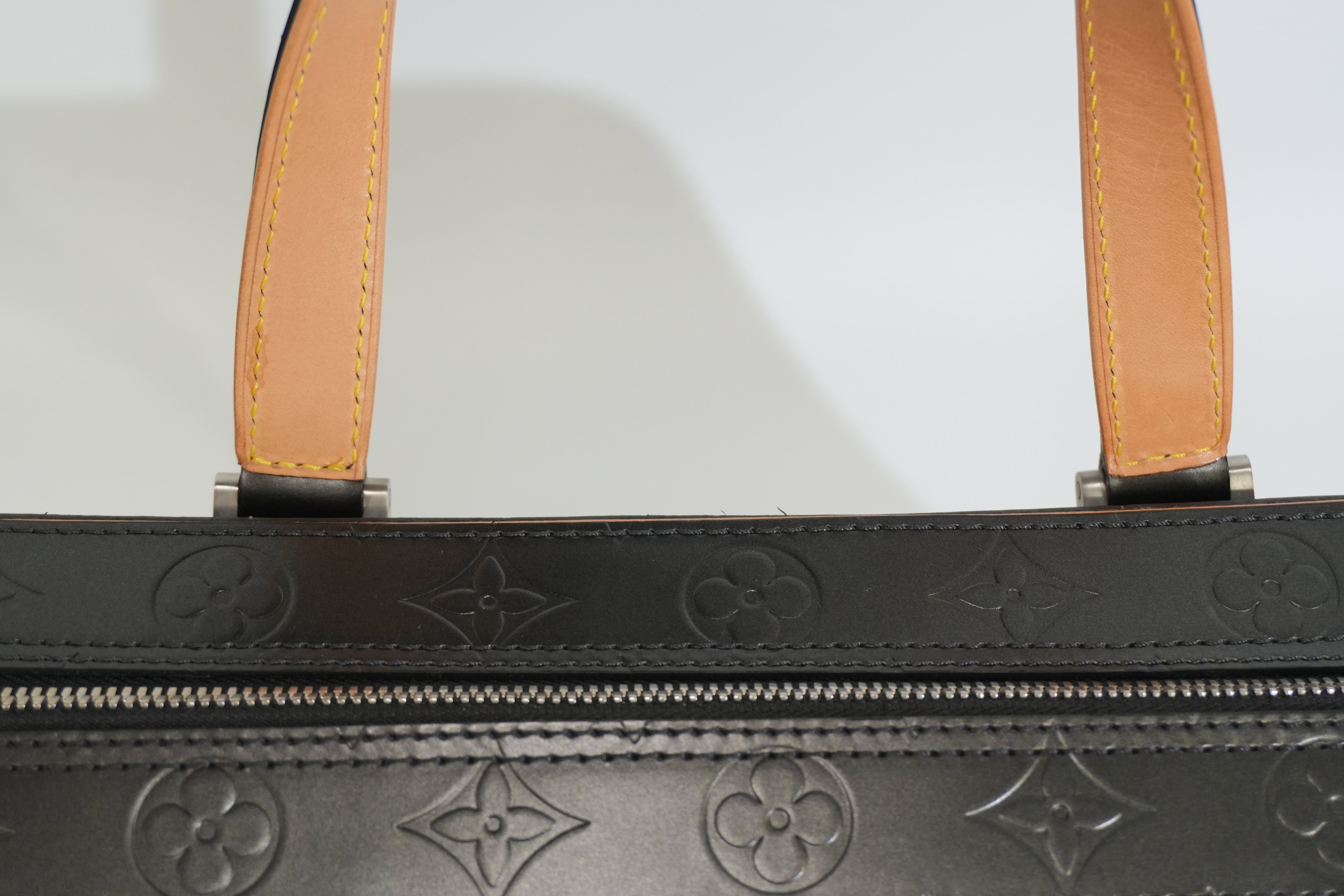 Pre-owned Louis Vuitton Matte Monogram Mat Malden Briefcase Gray
