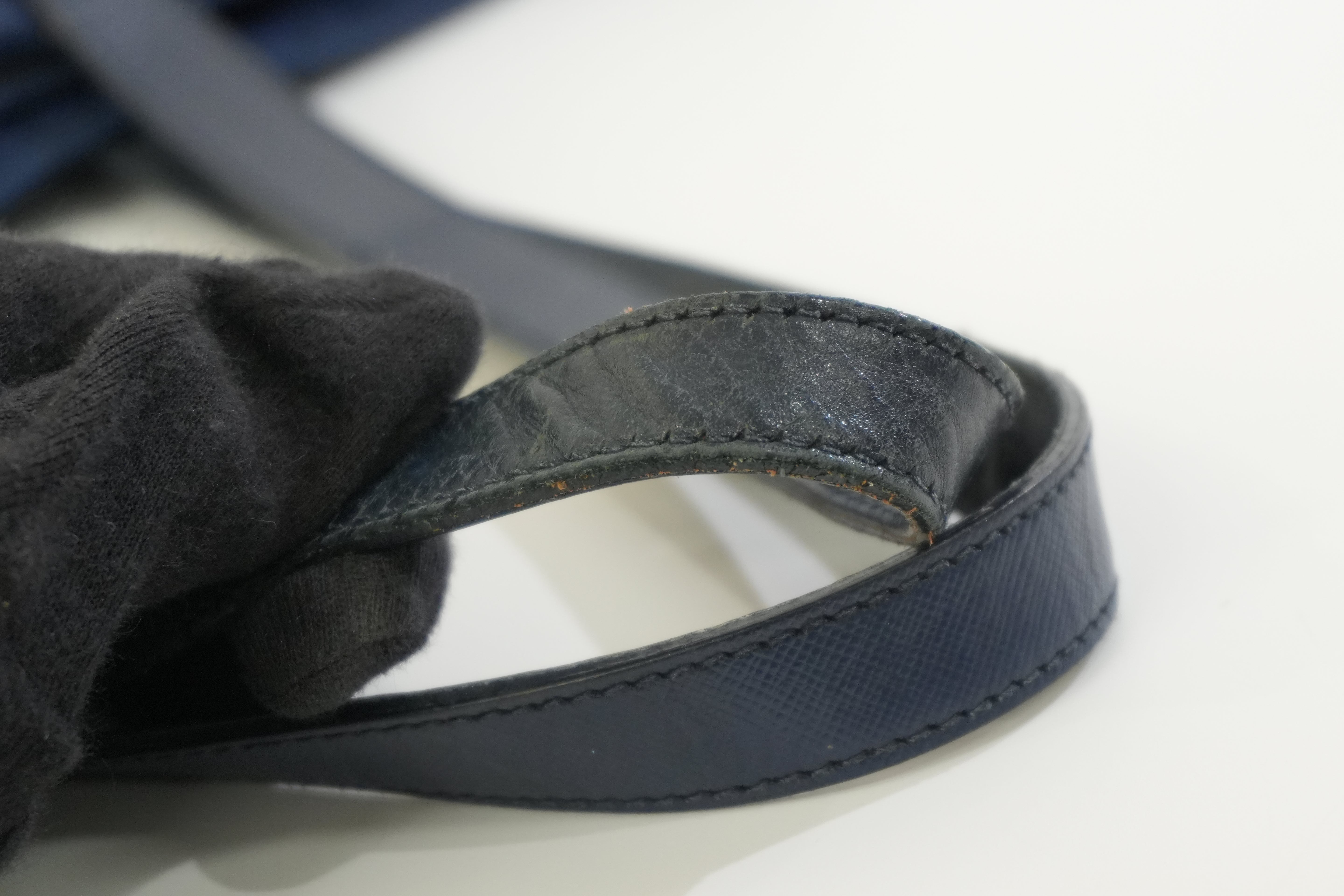 Pre-owned Prada Nylon Tote Bag Navy Blue